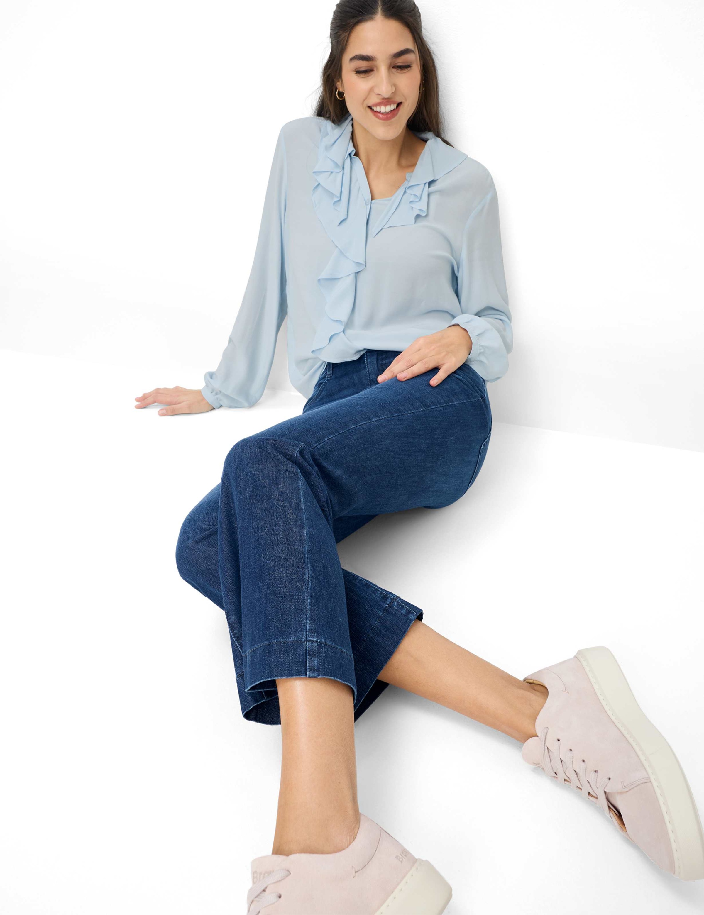 5-Pocket-Jeans BRAX "Style MARY S BOOT", Damen, Gr. 36K18, Kurzgrößen, dunkelblau, Denim/Jeans, 75% Baumwolle, 17% Polyester, 5% Elastomultiester, 3% Elasthan, Jeans 5-Pocket-Jeans 3