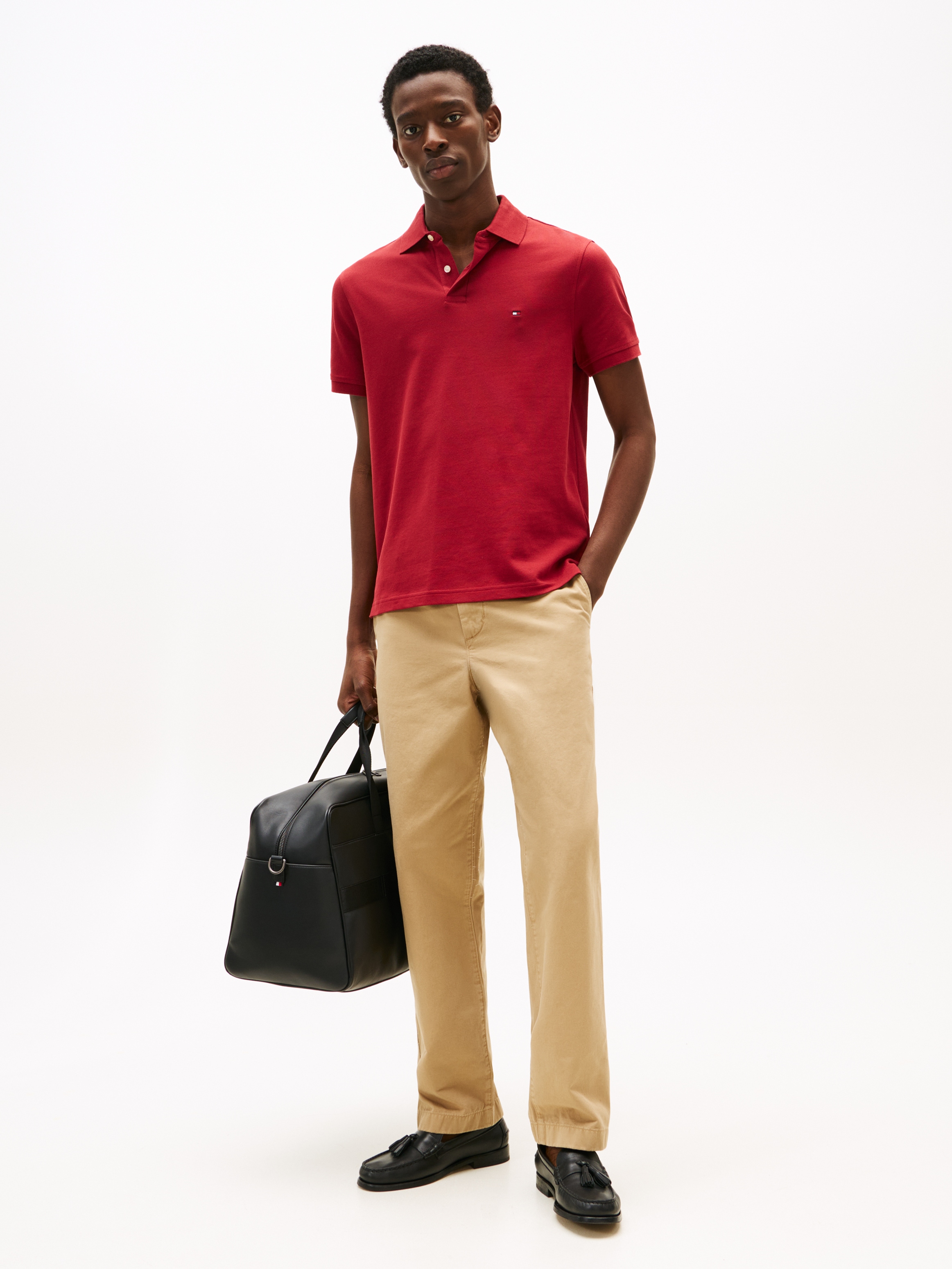 Tommy Hilfiger Herren Poloshirt Dunkelrot XL 6