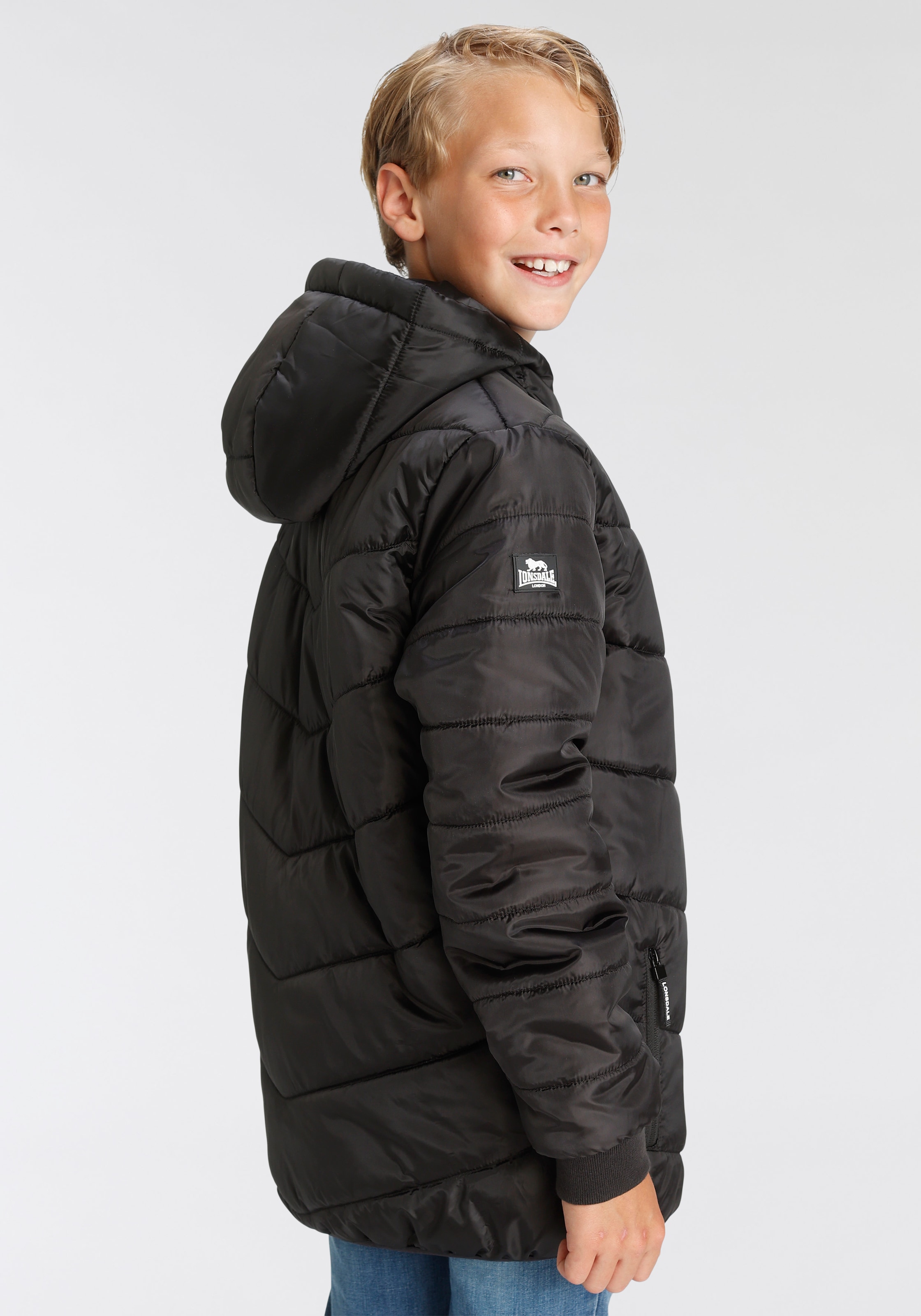 Lonsdale Steppjacke »- für Kinder«, mit Kapuze