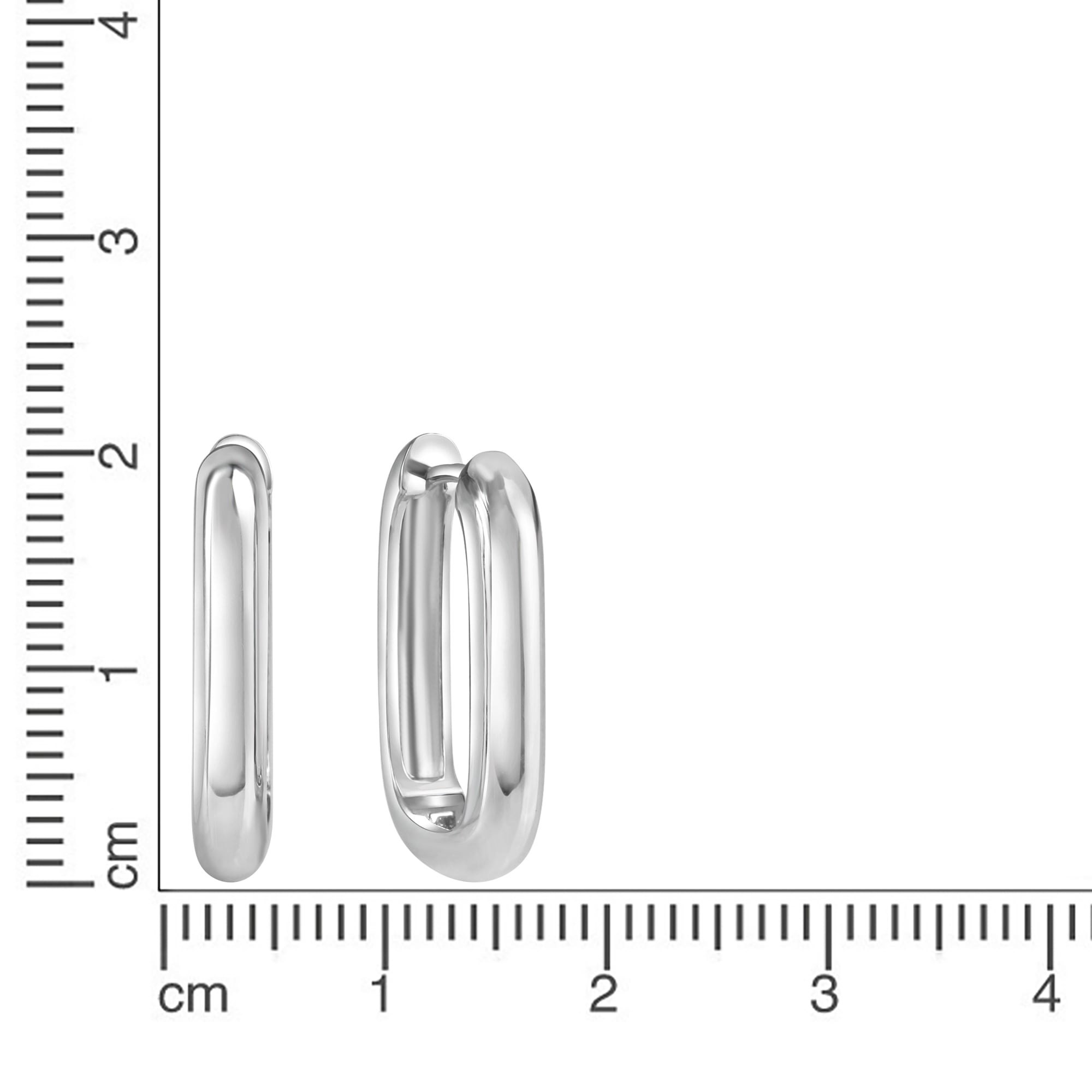 CELESTA Paar Creolen »925/- Sterling Silber rhodiniert glanz«