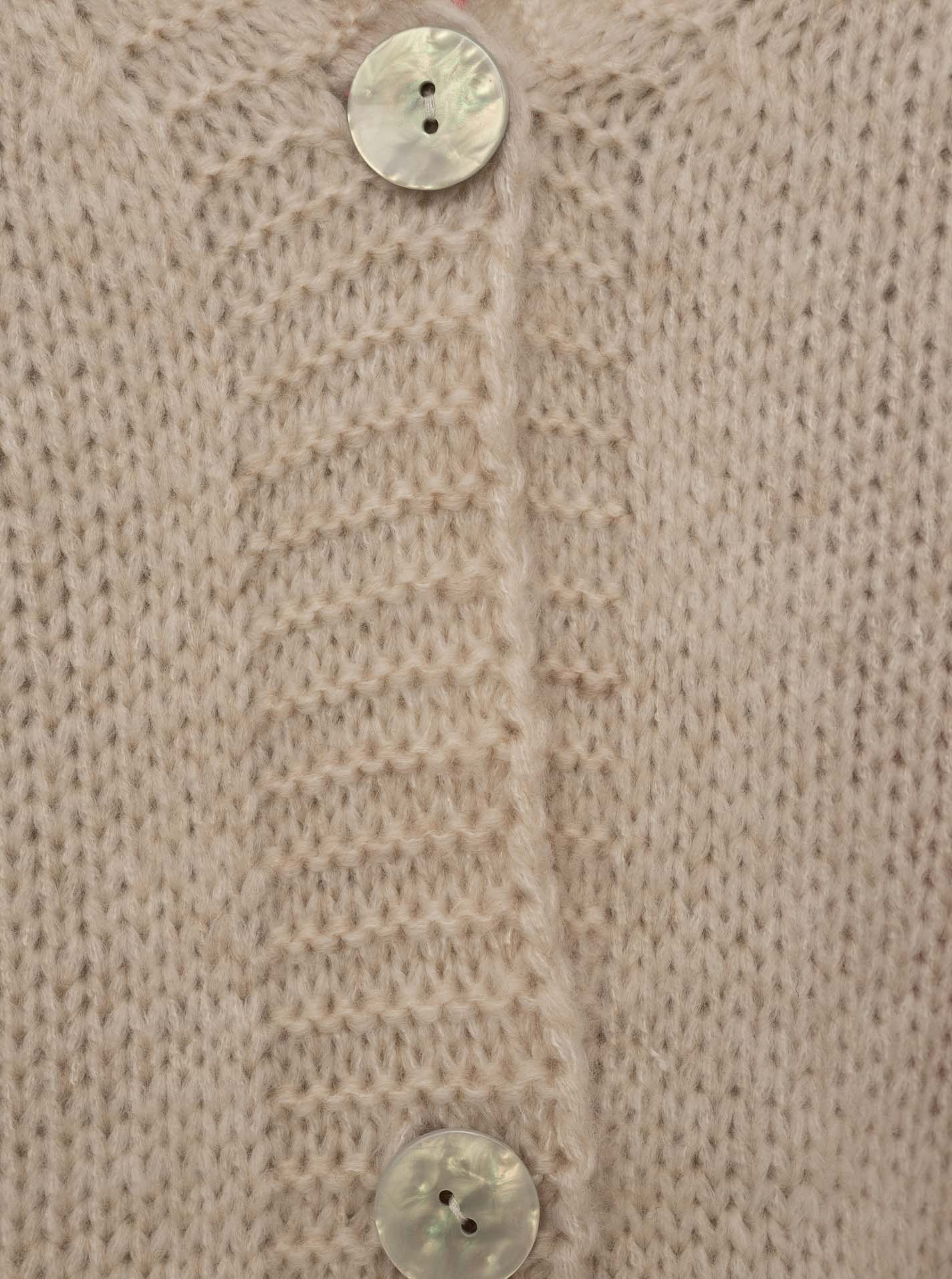 Zwillingsherz Cardigan »"Happy Vibes"« Knopfleiste, großes Motiv mit Blume und Schrift hinten, One Size