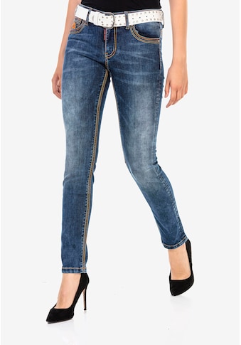 Cipo & Baxx Slim-fit-Jeans, mit trendigen Ziernähten kaufen