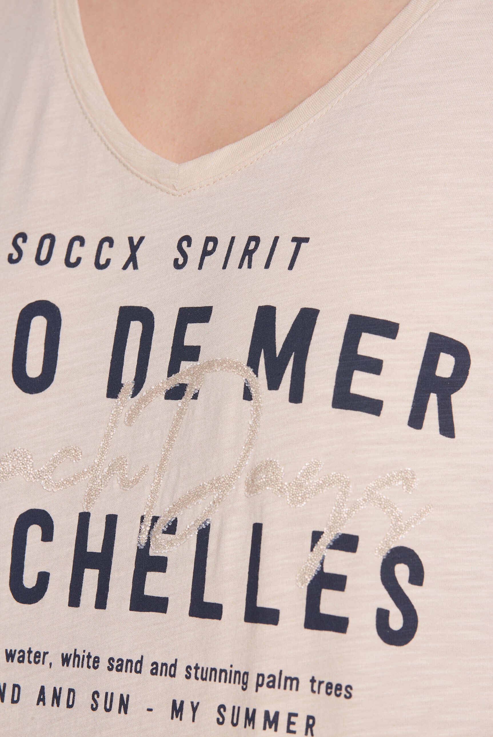 SOCCX V-Shirt, aus Baumwolle