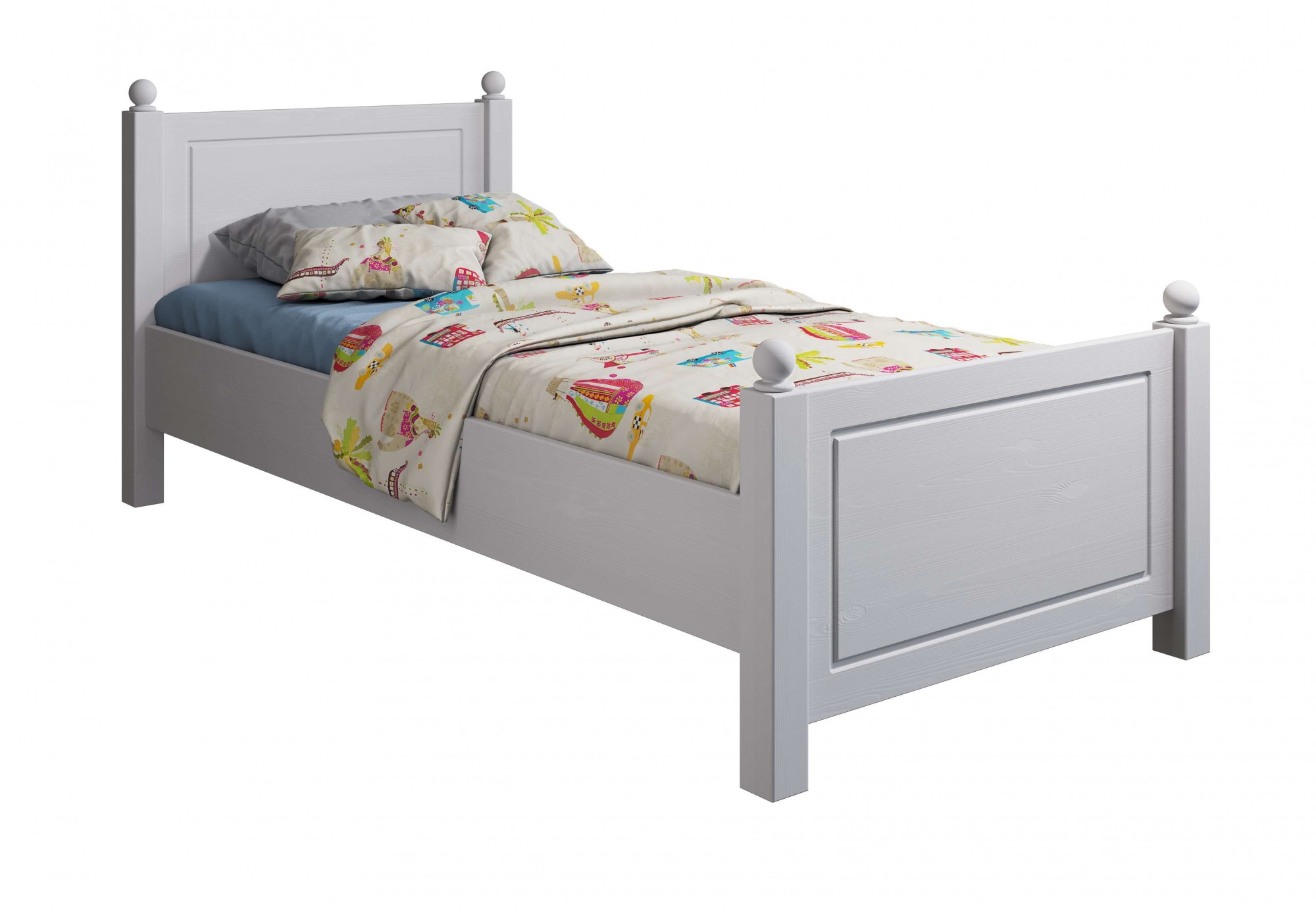 Home affaire Massivholzbett »Mila, hohe Belastbarkeit Jugendbett,! FSC® zertifiziertes Massivholz«, (Breite/Belastbarkeit 180cm/220 KG, 140cm/180 KG, 90cm/=120 KG), aus massiver Kiefer, inklusive Lattenrost