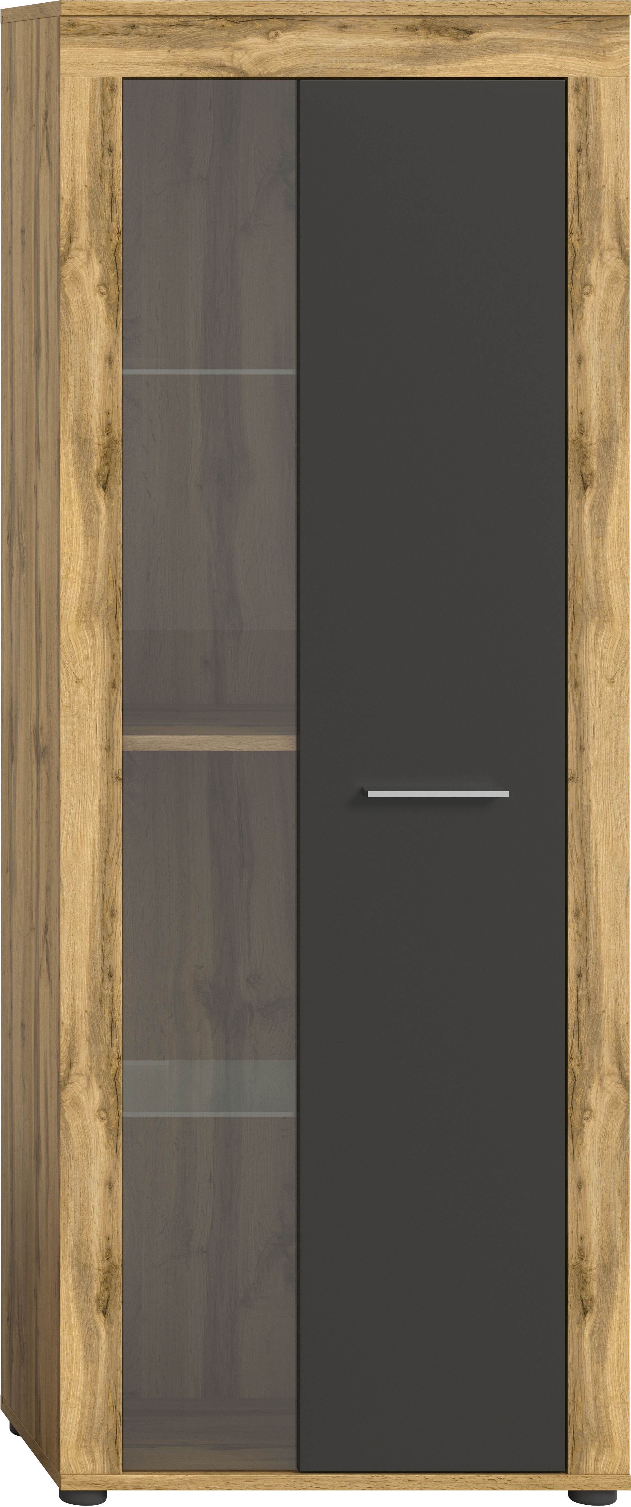 Thumbnail - INOSIGN Vitrine "Aosta, Höhe 159 cm, in verschiedenen Farbausführungen" 1 Tür, 3 Einlegeböden, 4 Fächer, Wohnzimmer, Sta...