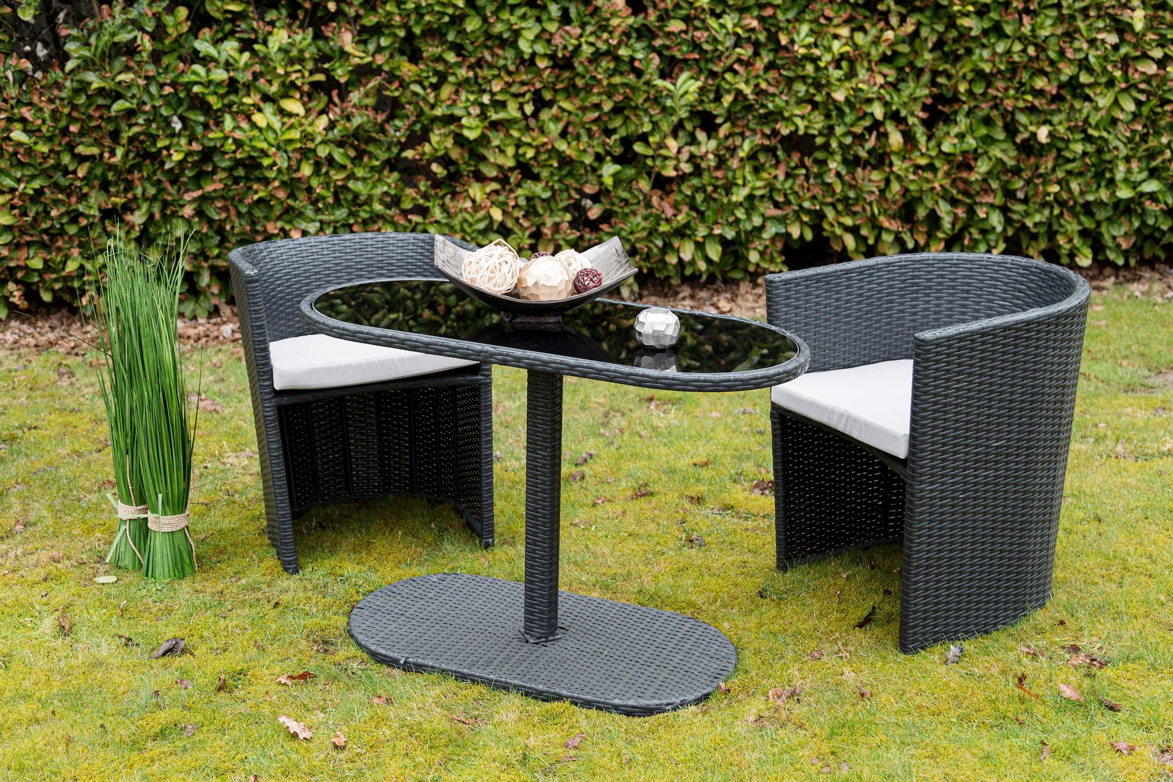 my Flair Gartenlounge-Set, (3 tlg.), 2 Stühle, 1 Tisch