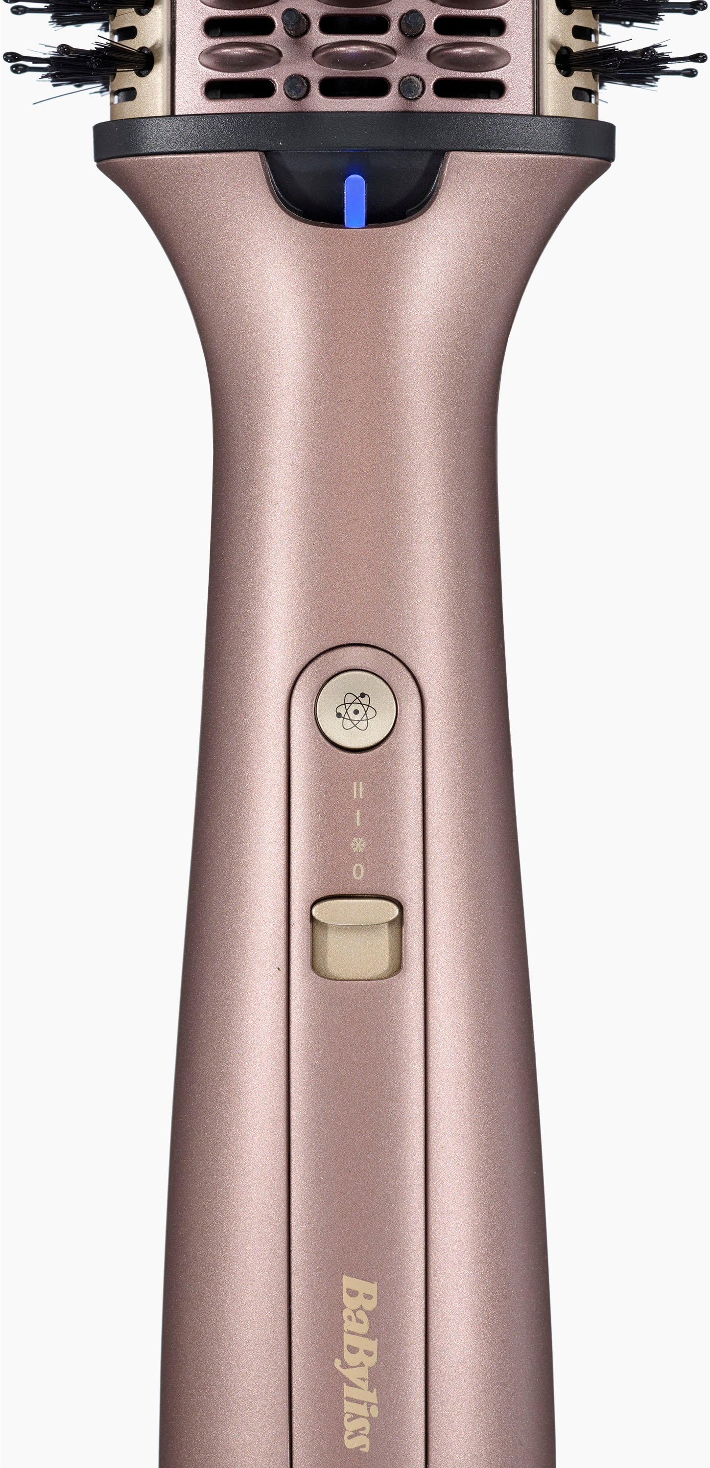 BaByliss Warmluftbürste »Air Power Volume AS95E«, 2-in-1 Warmluft- und Heizbürste, WET/DRY Modi, ovale Bürste für Glanz