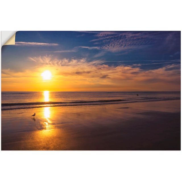 Artland Wandbild »Sonnenuntergang SPO«, Strand, (1 St.), als Alubild,  Leinwandbild, Wandaufkleber oder Poster in versch. Größen kaufen | BAUR