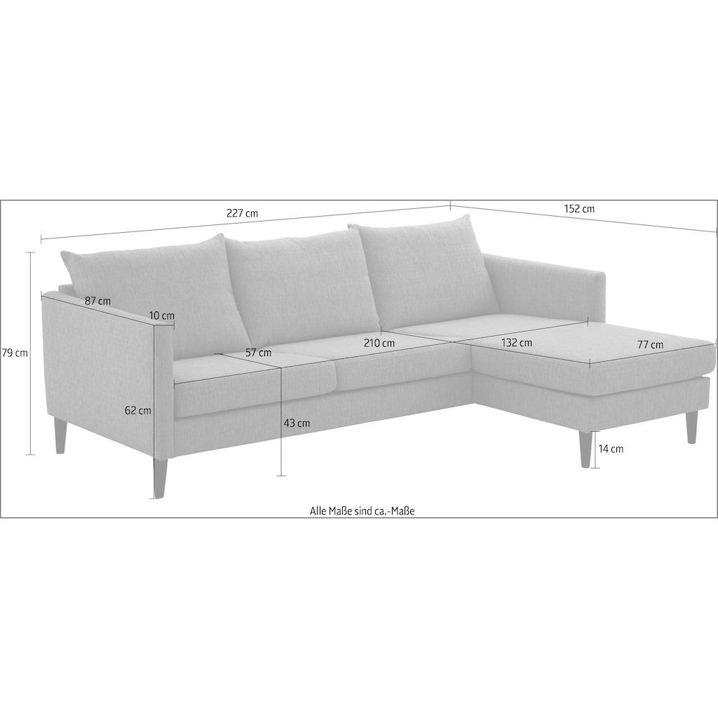 ATLANTIC home collection Ecksofa »Rekvik L-Form«