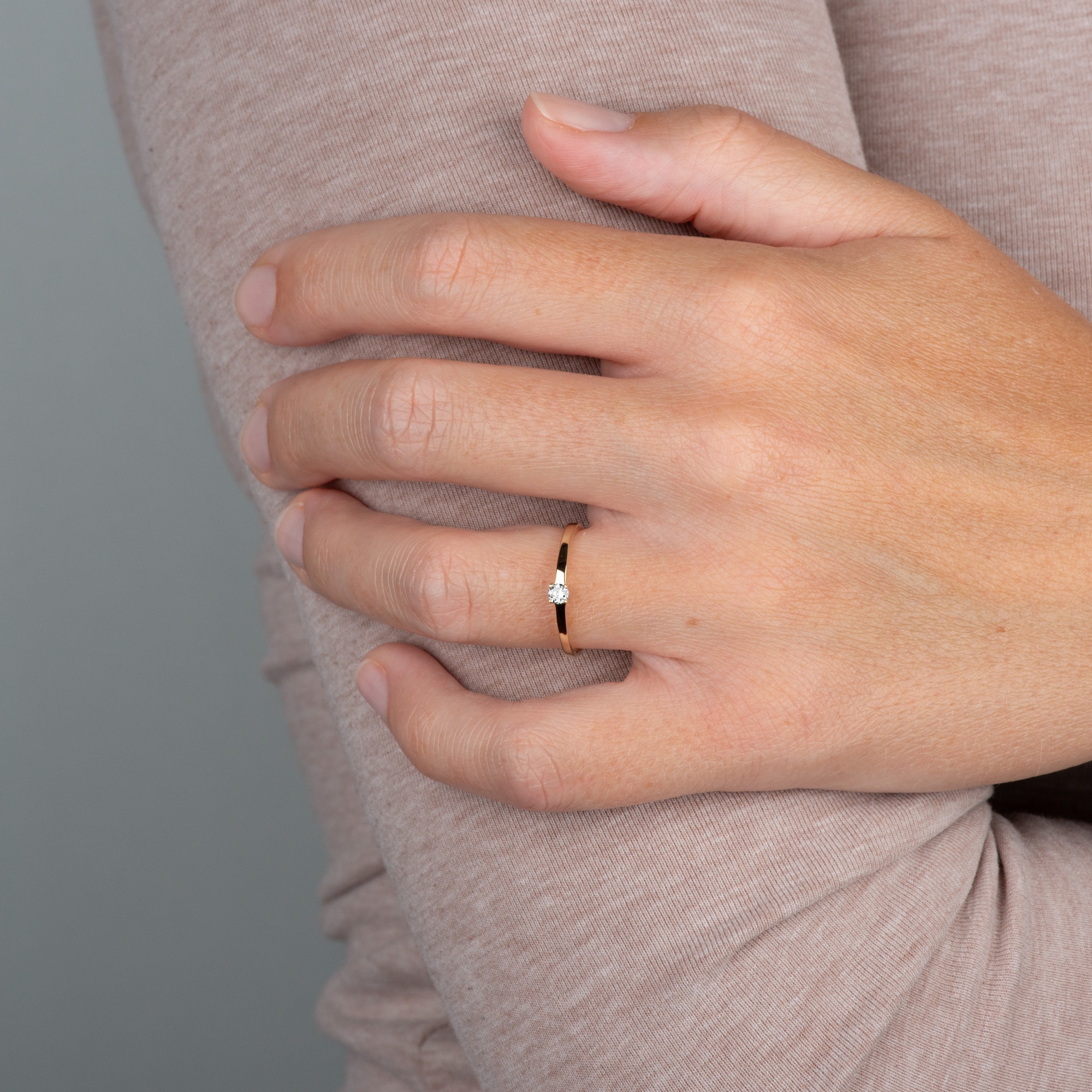 Orolino Fingerring »585/- Gelbgold glanz 1 Brill. 0,10ct. weiß«