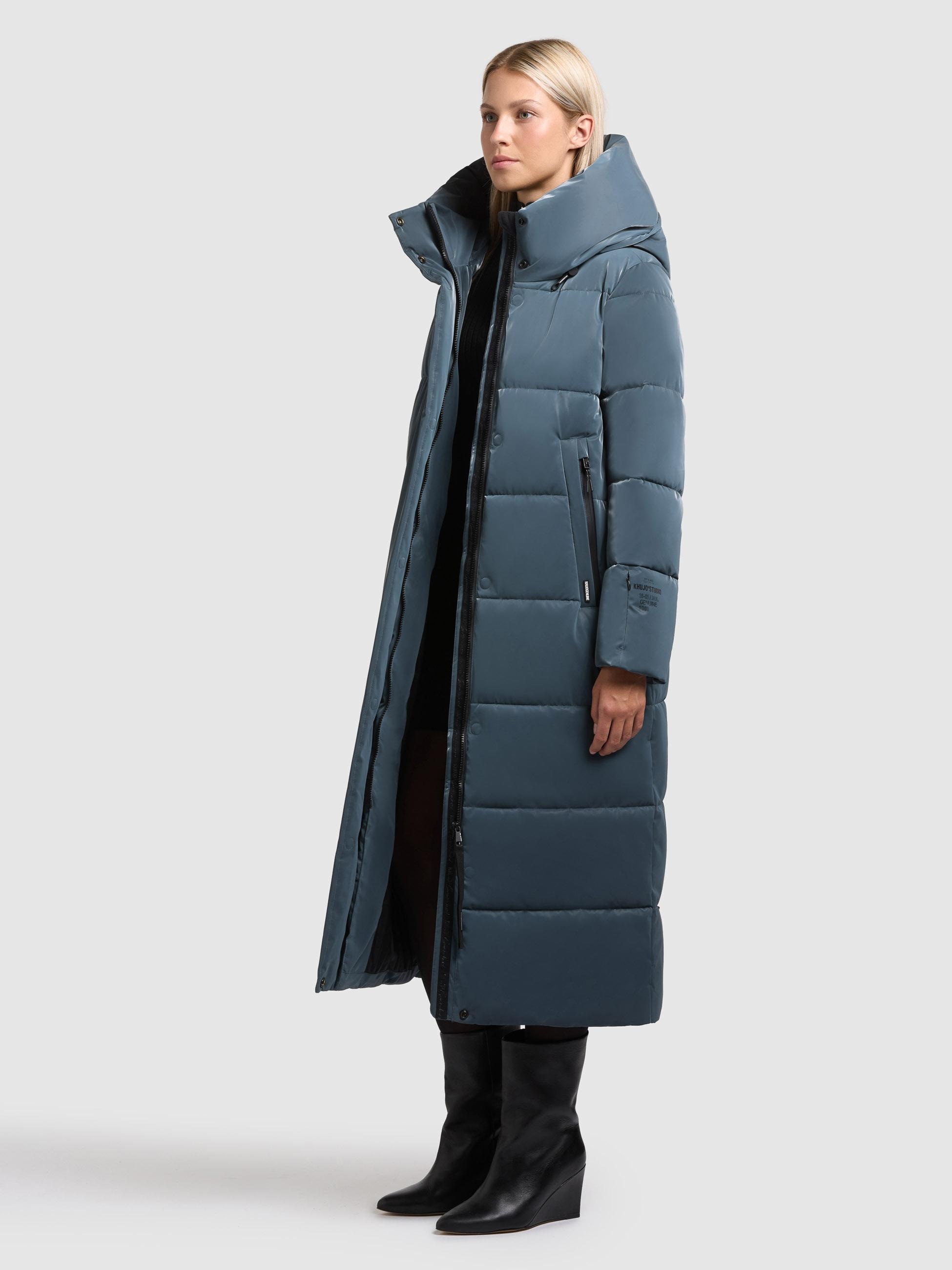 khujo Steppmantel »Soulani5 Shiny« warmer Damen Wintermantel aus glänzendem Obermaterial