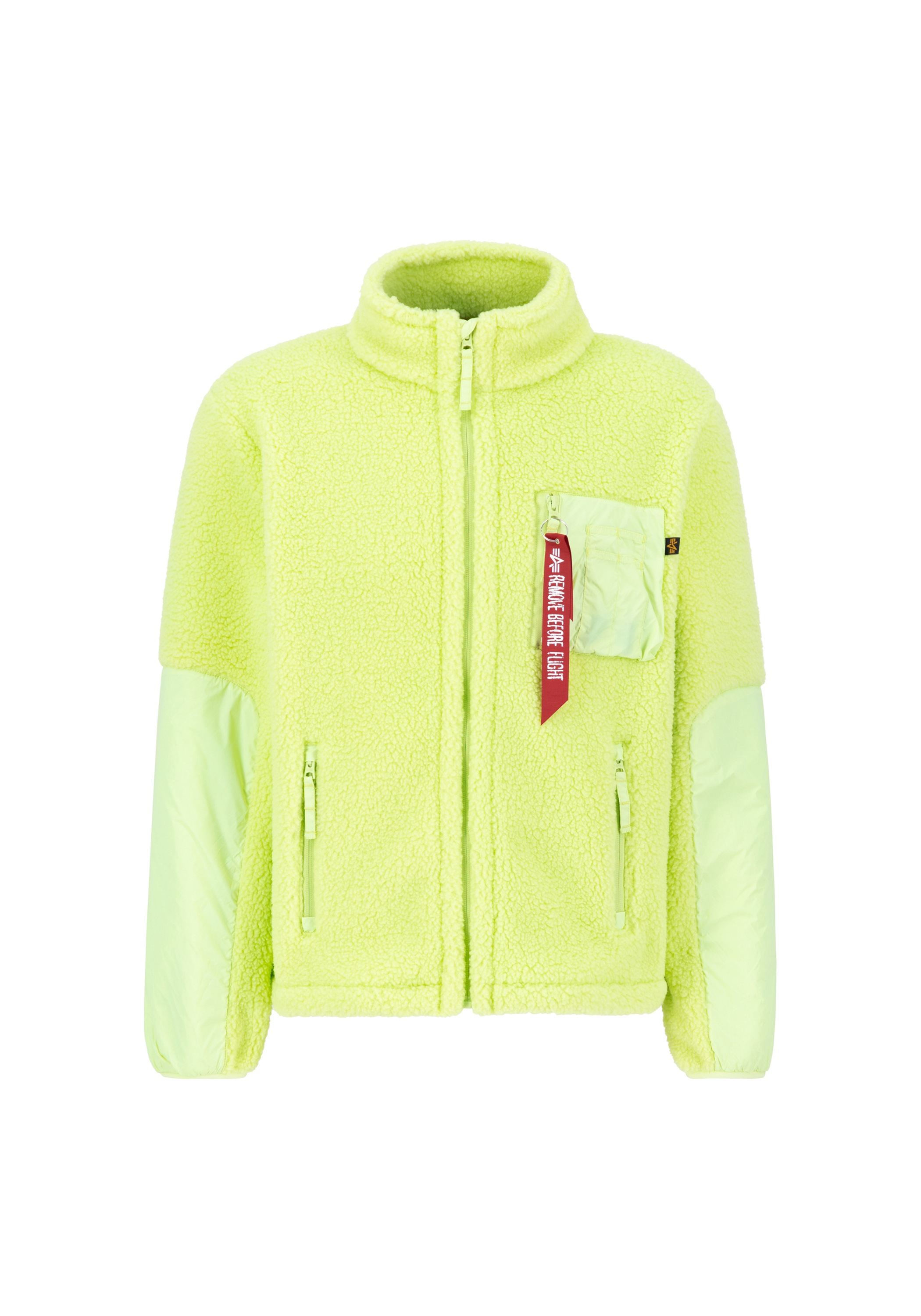 Herren Funktionsjacke "Sherpa Zip-Jacket"arctic lime, Gr. XL, ALPHA INDUSTRIES, Obermaterial 1: 100% Polyester, Obermaterial 2: 100% Nylon, Jacken