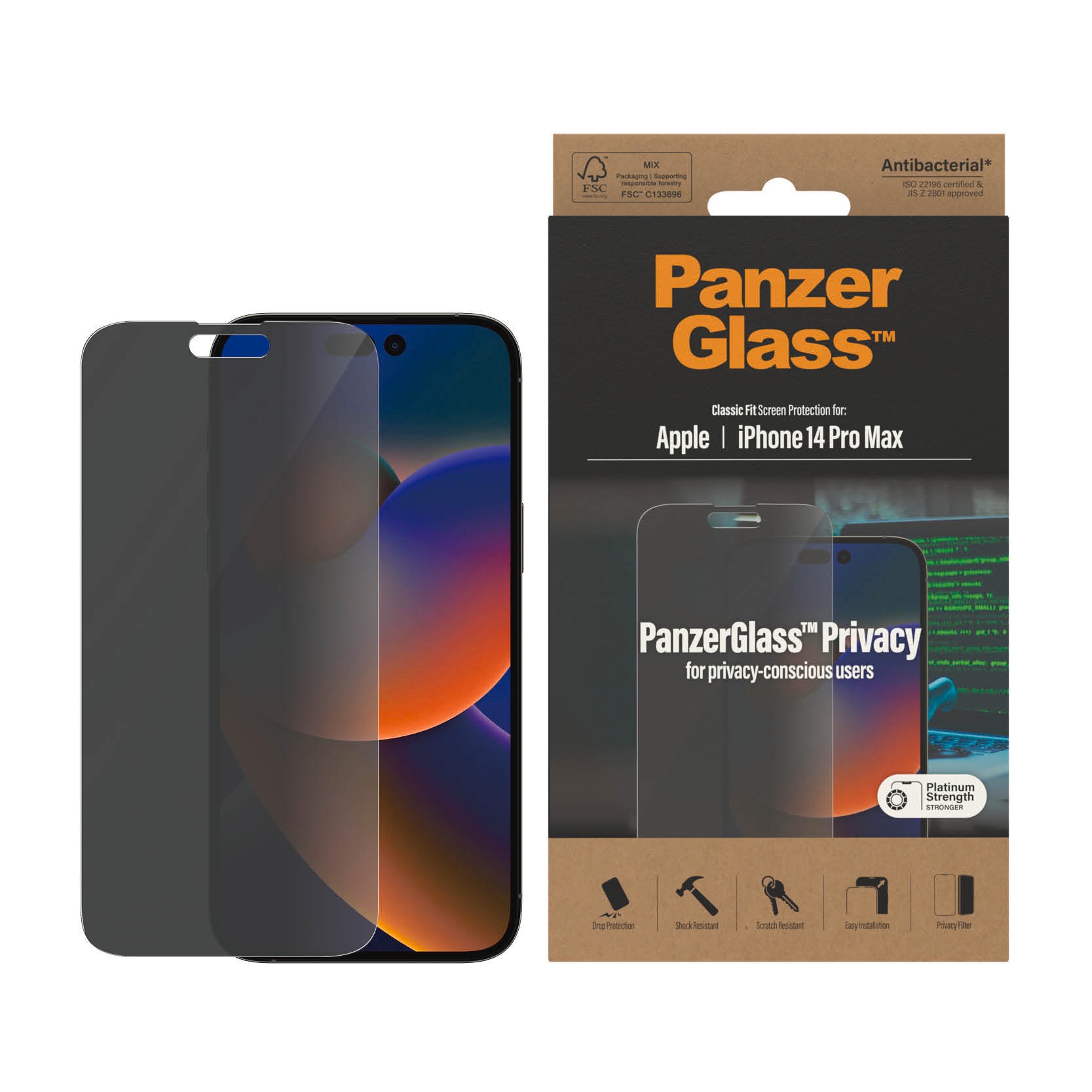PanzerGlass Displayschutzglas »iPhone 14 Pro Max Privacy AB«