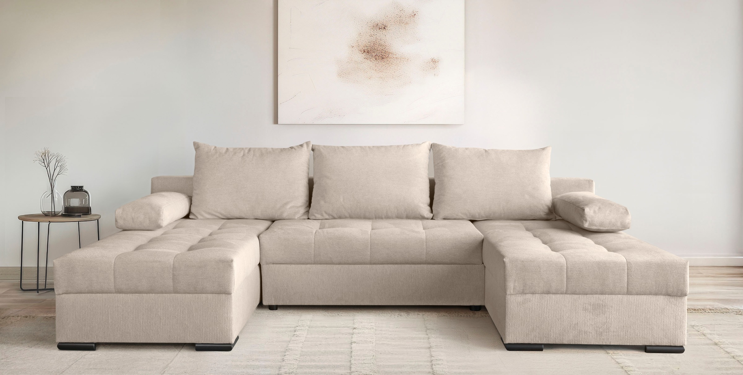 OTTO home Wohnlandschaft "Home System U-Form, von B: 269-352 cm wählbar, 6 günstig online kaufen