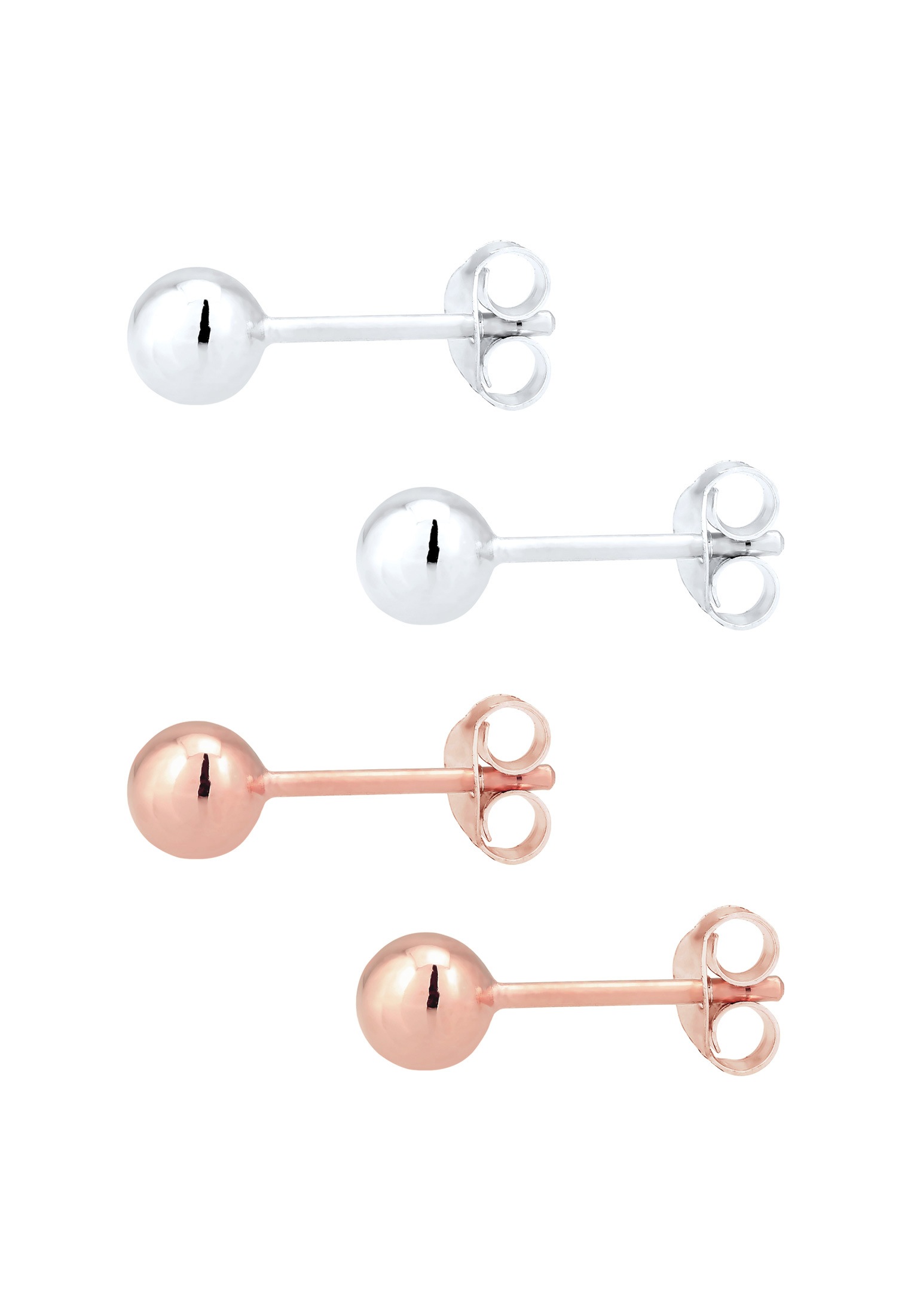 Elli Ohrring-Set »Ohrringe Kugel 2er Set 925 Sterling Silber bicolor«