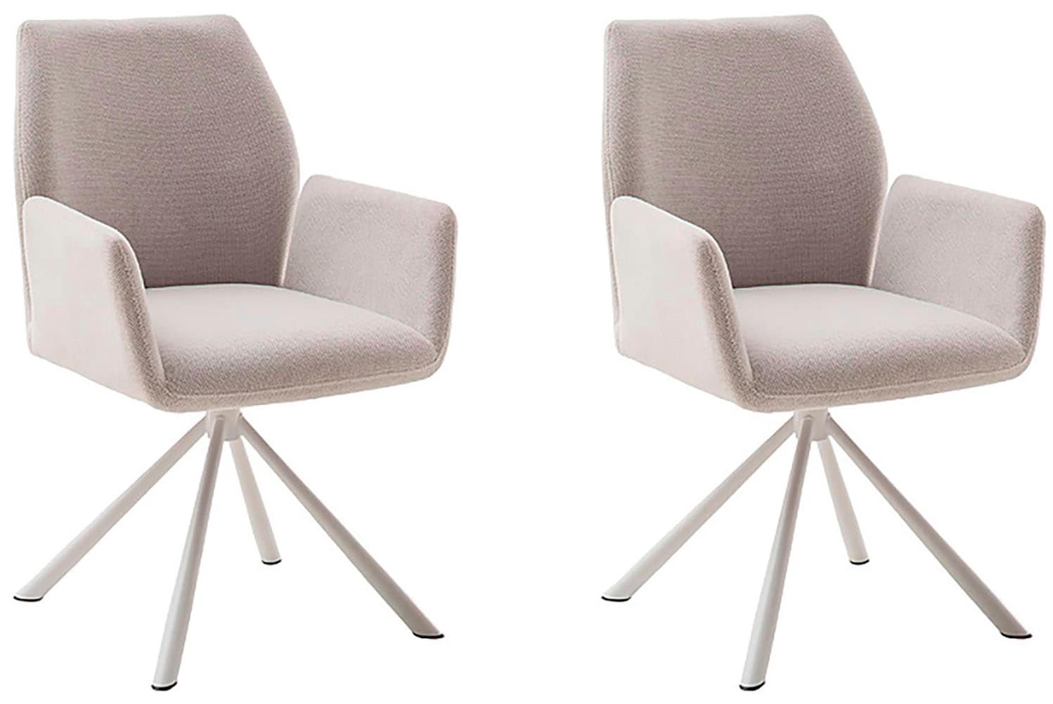 MCA furniture 4-Fußstuhl »BEVERLY«, (Set), 2 St., Chenilleoptik, Esszimmerstuhl,Chenilleoptik,360°drehbar,Sitzhöhe 49cm,belastbar 120kg