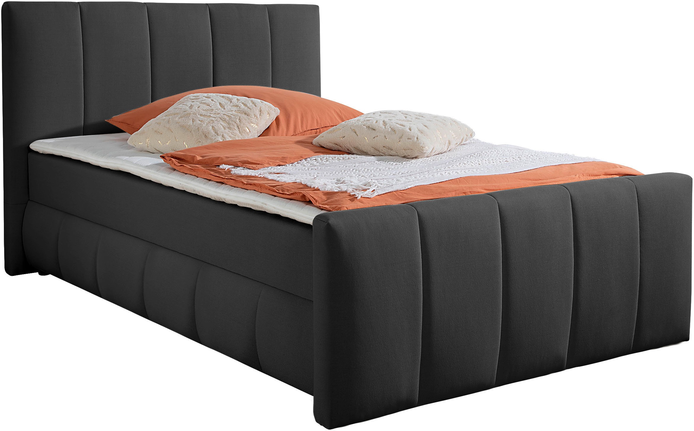 Home affaire Boxbett »Hanelore inkl. Bettkasten und Topper« Boxbett mit Bettkasten und Fußteil, inkl. Topper