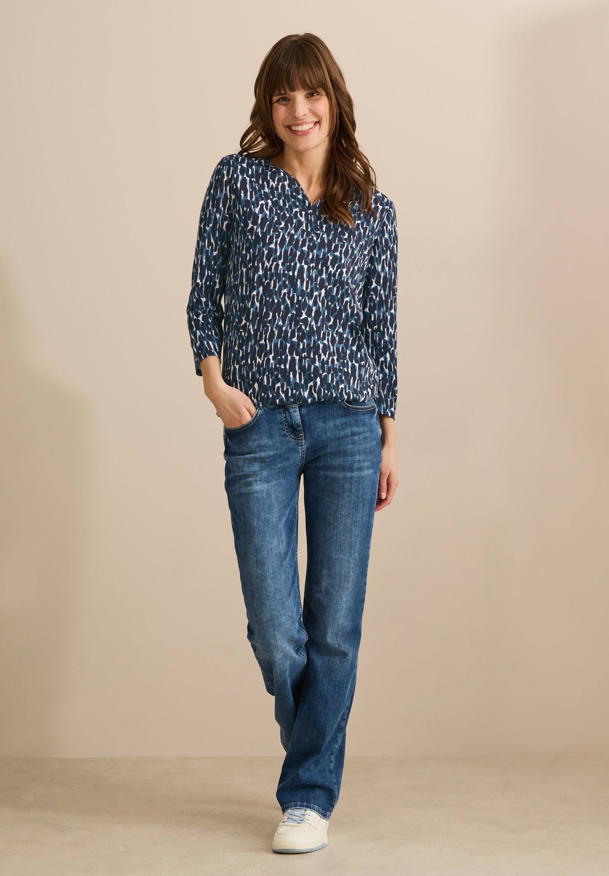 Thumbnail - Cecil 3/4-Arm-Shirt, aus reiner Baumwolle
