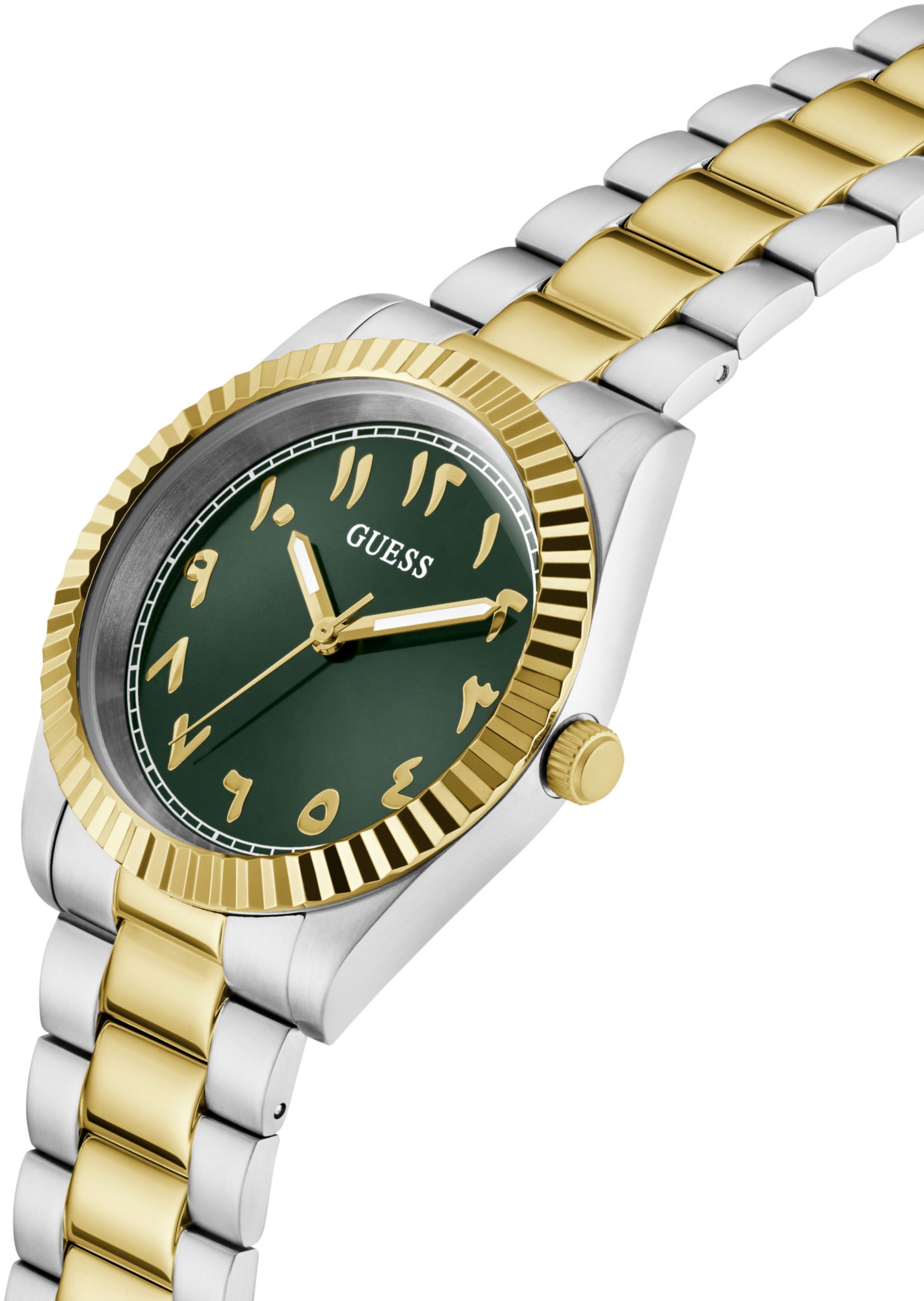 Guess Quarzuhr »CONNOISSEUR«, Armbanduhr, Herrenuhr, Edelstahlarmband, analog