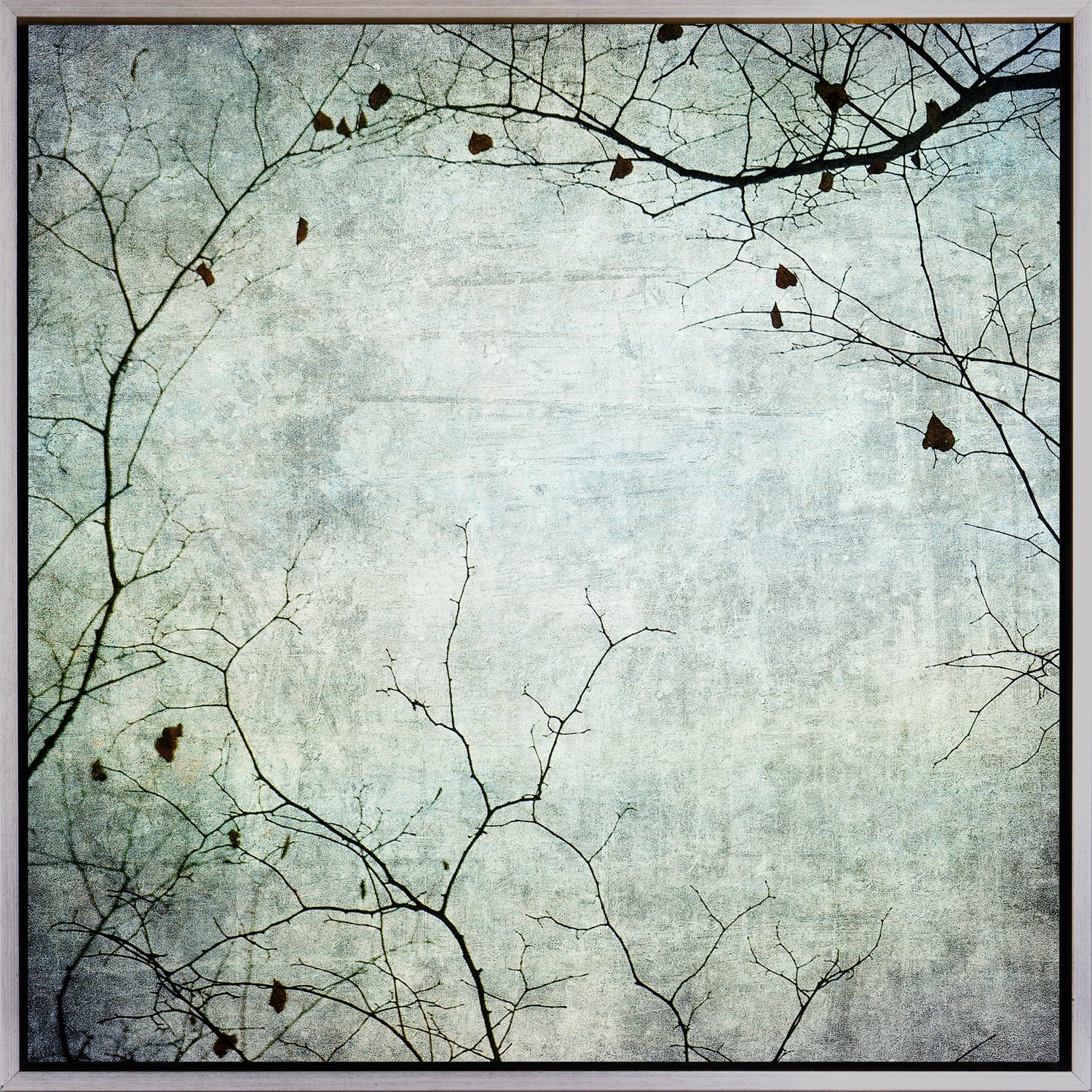 queence Leinwandbild »Kirschblüten«, Abstrakt-Kunst-Modern-Blätter-Blätterbilder, mit einem Schattenfugenrahmen veredelt