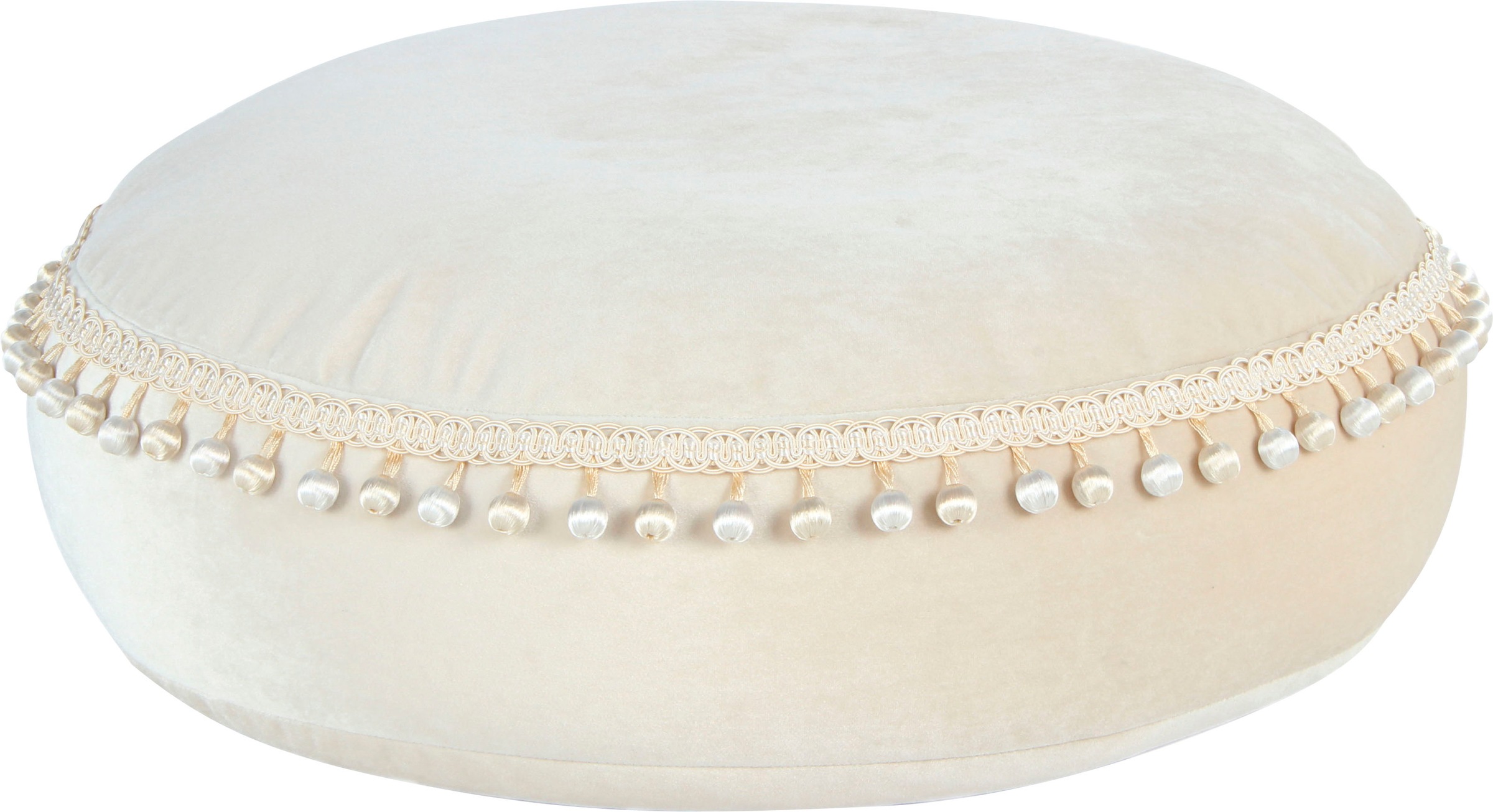 Kayoom Sitzhocker »Pouf Taj Mahal 425«, stilvolle Pompom-Umrandung