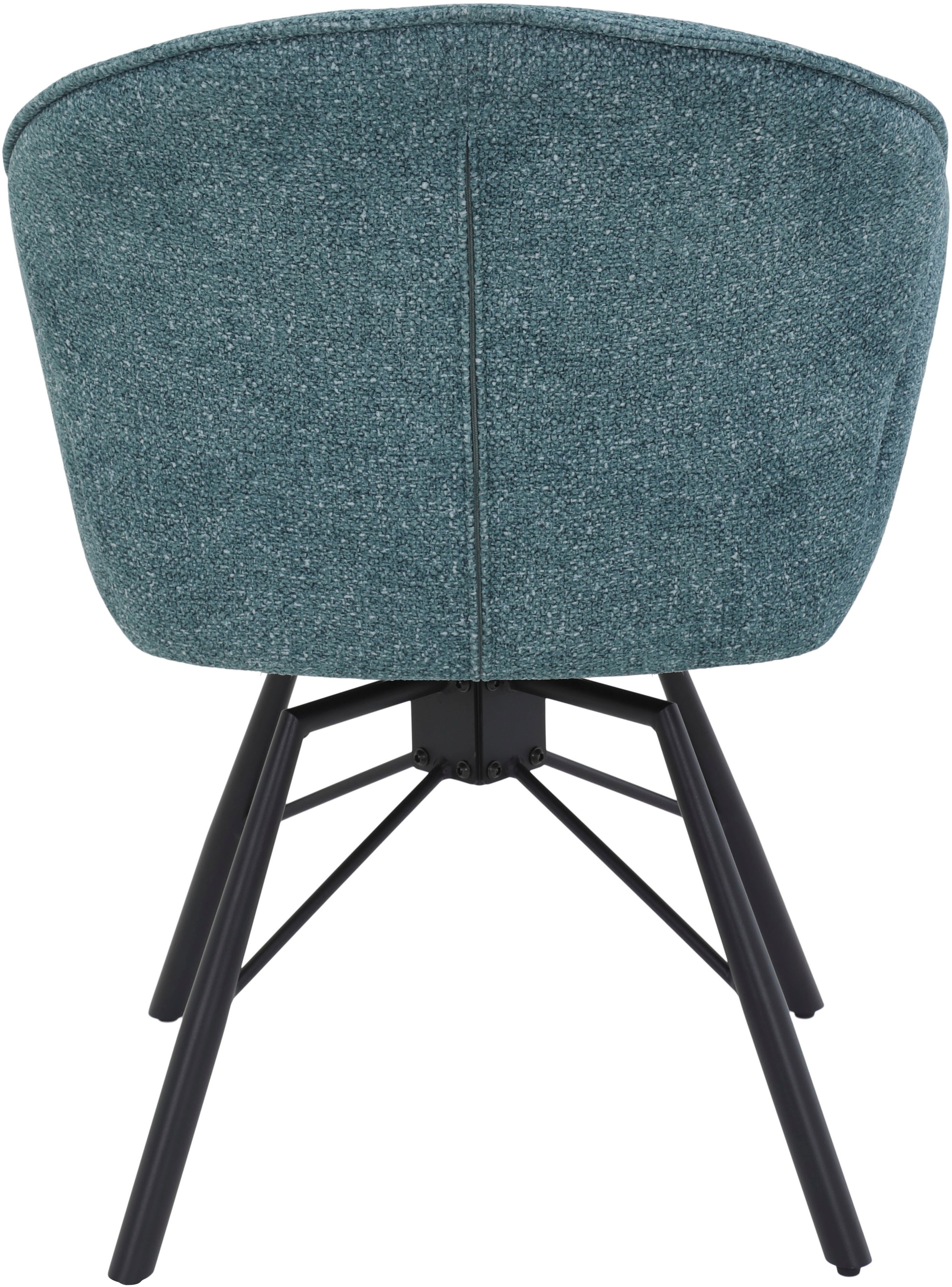 HELA 4-Fußstuhl »BRISTOL, Armlehnen Stuhl, Sessel, Esszimmerstuhl«, (Set), 2 St., Microfaser-Bouclé, 360° drehbar mit Auto-Return,gepolstert,Boucléoptik,Armlehnen