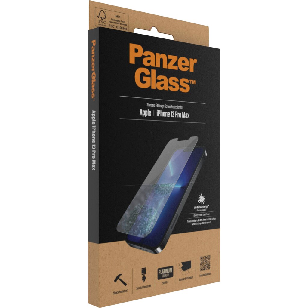 PanzerGlass Displayschutzfolie »PanzerGlass Standard Fit (Antibakeriell) für iPhone 13 Pro Max«