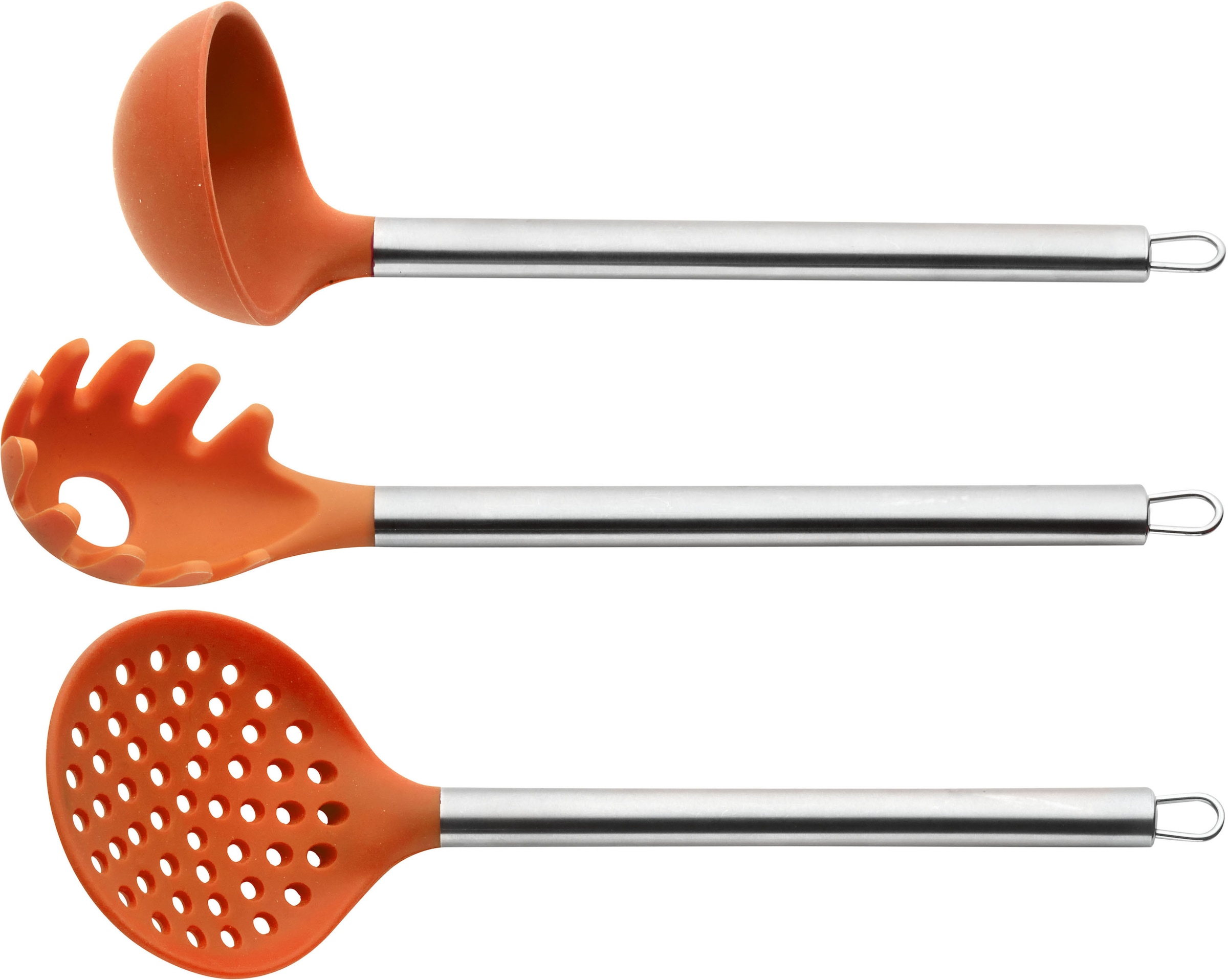 PINTINOX Kochbesteck-Set "Silicone Orange" (Schöpfkelle, Spaghettilöffel, S günstig online kaufen