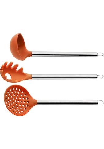 PINTINOX Kochbesteck-Set »Silicone Orange« (Set...