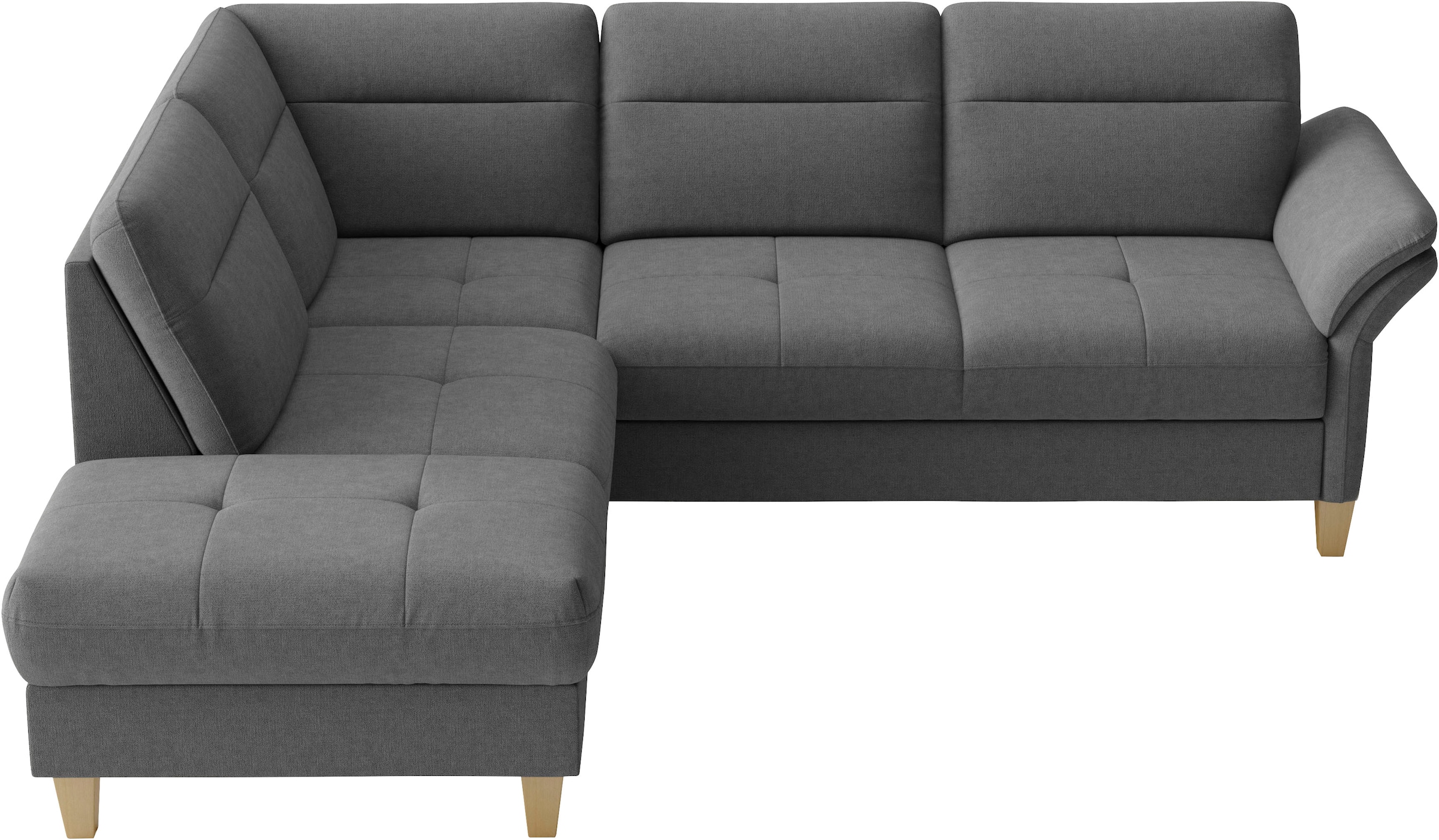 sit&more »Pamela L-Form, B: 218 cm, optional Schlaffunktion & Bettkasten« mit Federkern