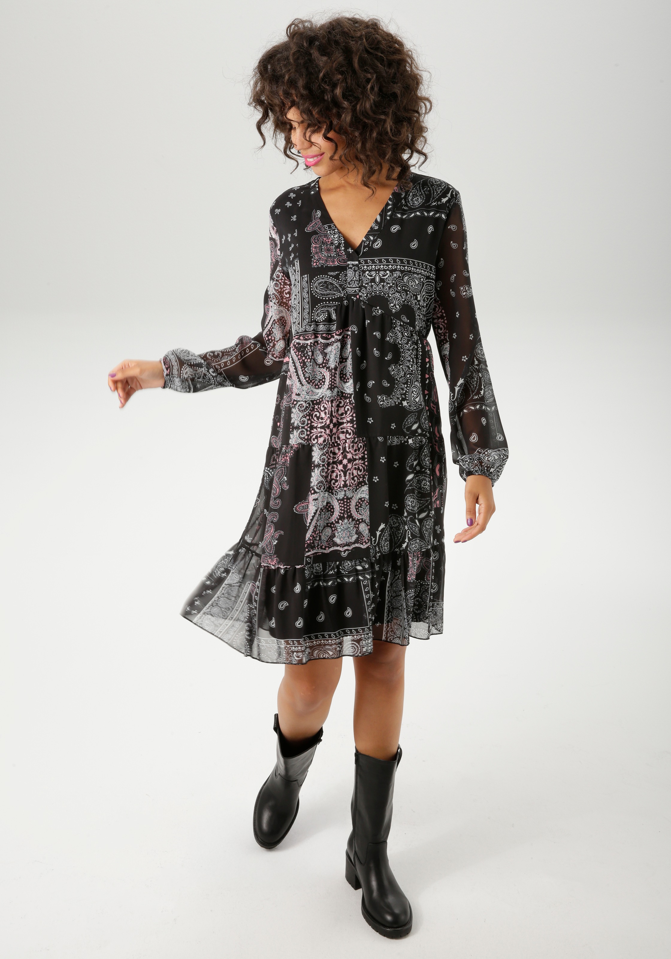 Aniston CASUAL Tunikakleid, im fantasievollen Paisley-Muster-Mix - NEUE KOL günstig online kaufen
