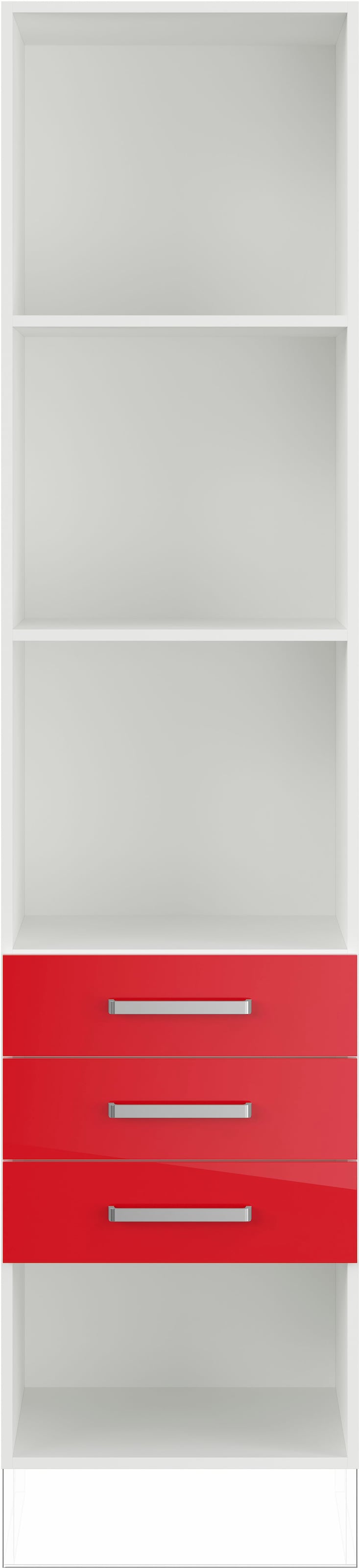 IMPULS KÜCHEN Seitenschrank »"Turin", Breite/Höhe: 50/205,1 cm, mit Soft-Close«, vormontiert, mit Schubkästen, mit verstellbaren Fachböden
