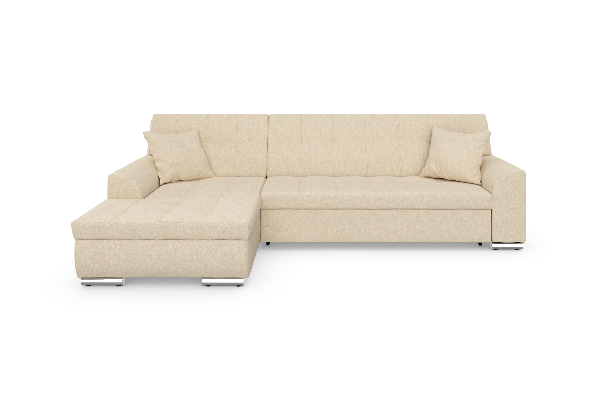 DOMO collection Ecksofa Treviso, wahlweise mit Bettfunktion, incl. Zierkissen