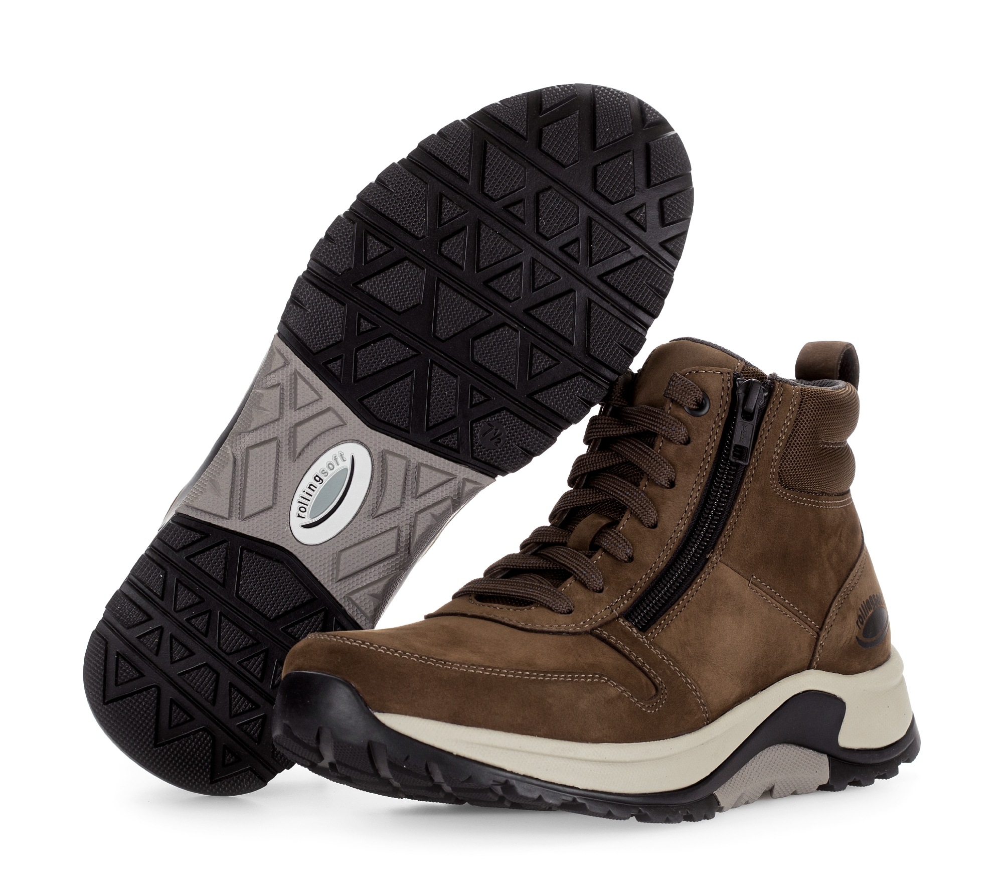 Gabor Rollingsoft Sneaker, Schnürboots, Komfortschuh in Bequemweite G (= weit)
