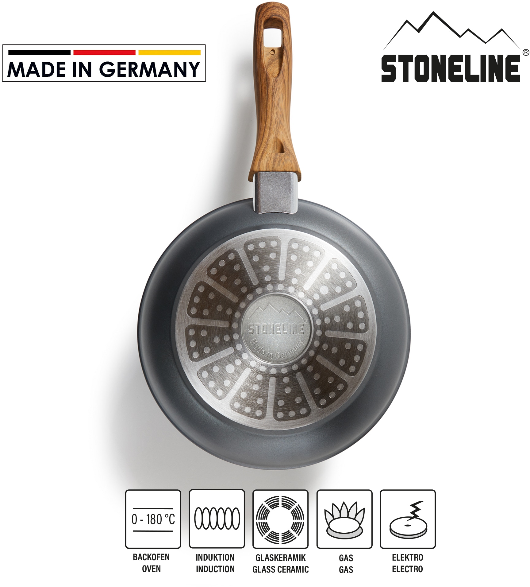 STONELINE Bratpfanne »Back to Nature«, Aluminium, (1 tlg.), Induktion