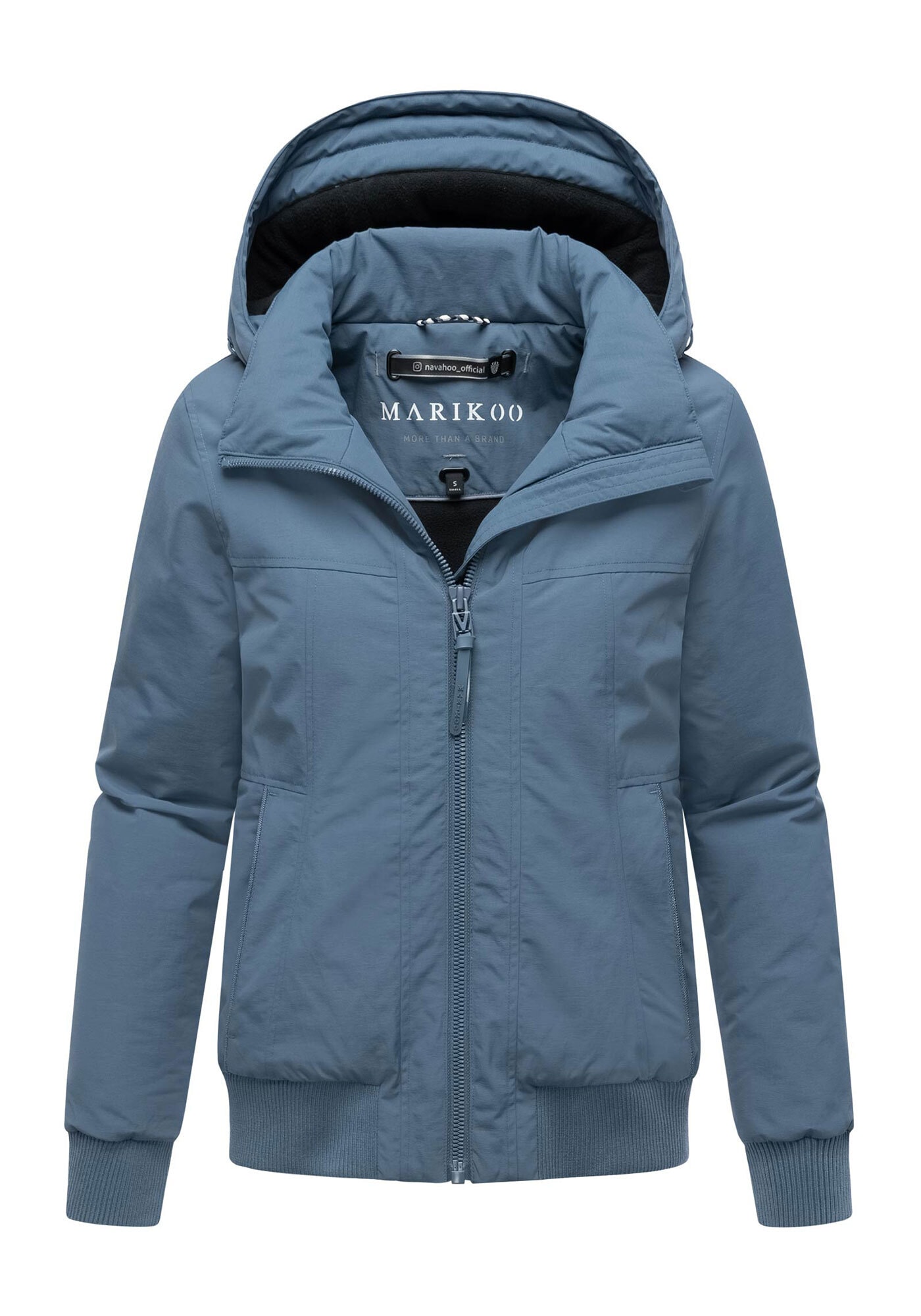 Marikoo Winterjacke »Mooni 16«, Gefütterte Winterjacke mit Kapuze und Kordelzug