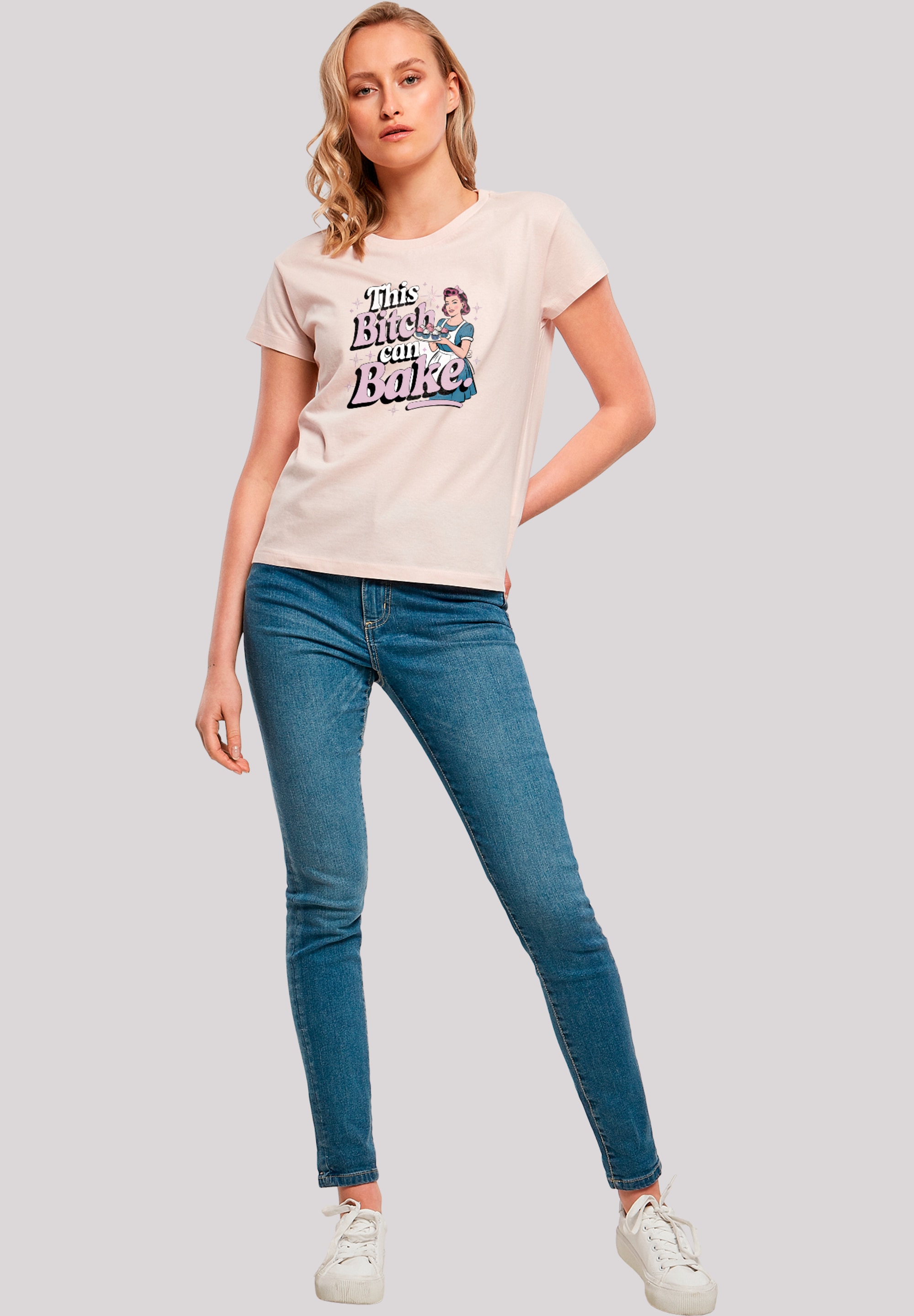F4NT4STIC T-Shirt »Vintage Pin Up Bäckerin« Premium Qualität