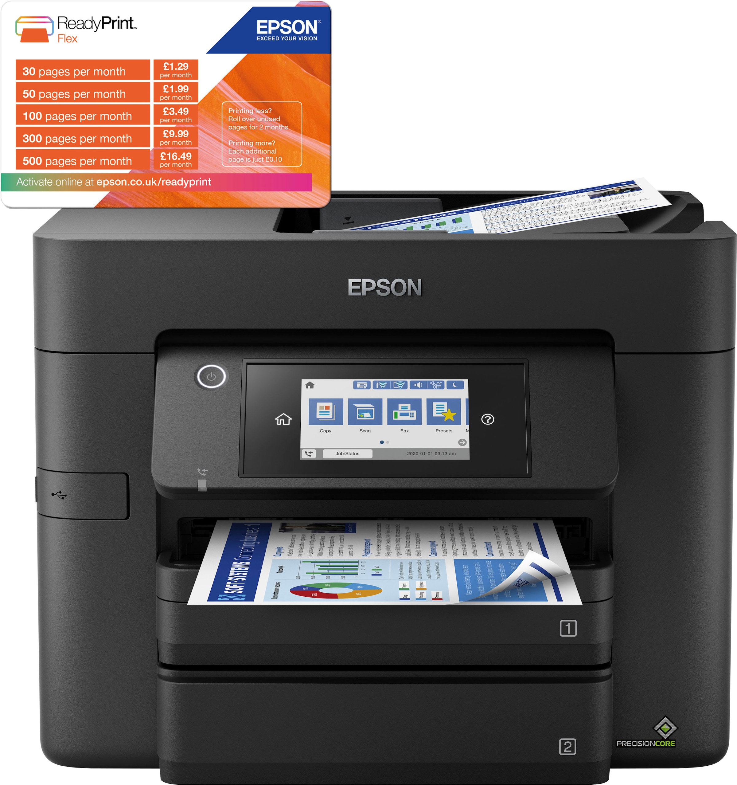 Epson Multifunktionsdrucker »WorkForce Pro W...