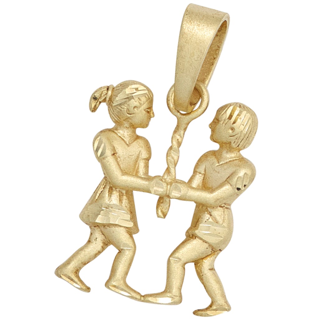 JOBO Sternzeichenanhänger »Sternzeichen Zwilling« 925 Silber vergoldet