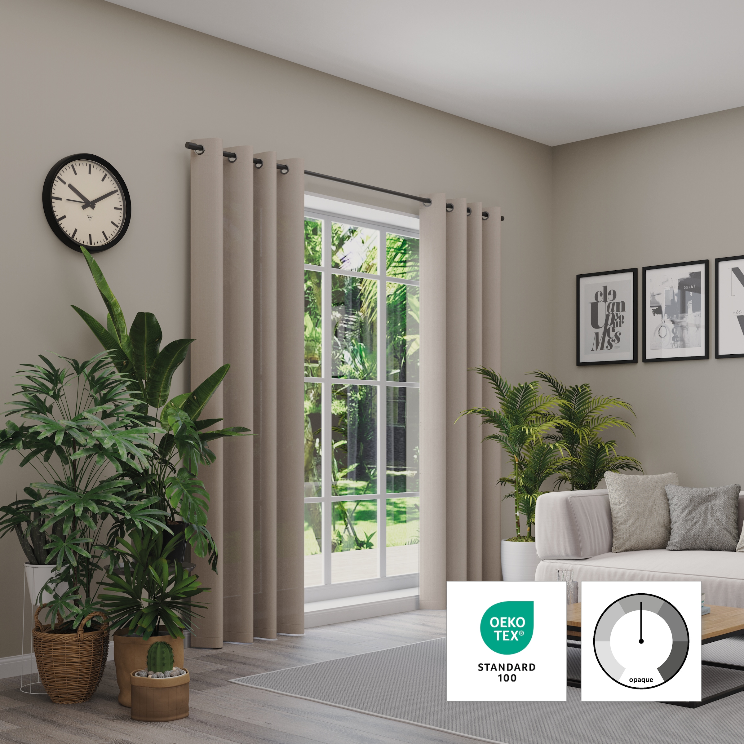 Neutex for you Vorhang "Linessa" Ösen 1 Stk. tlg. HxB: 245x137, Ösenschal m günstig online kaufen