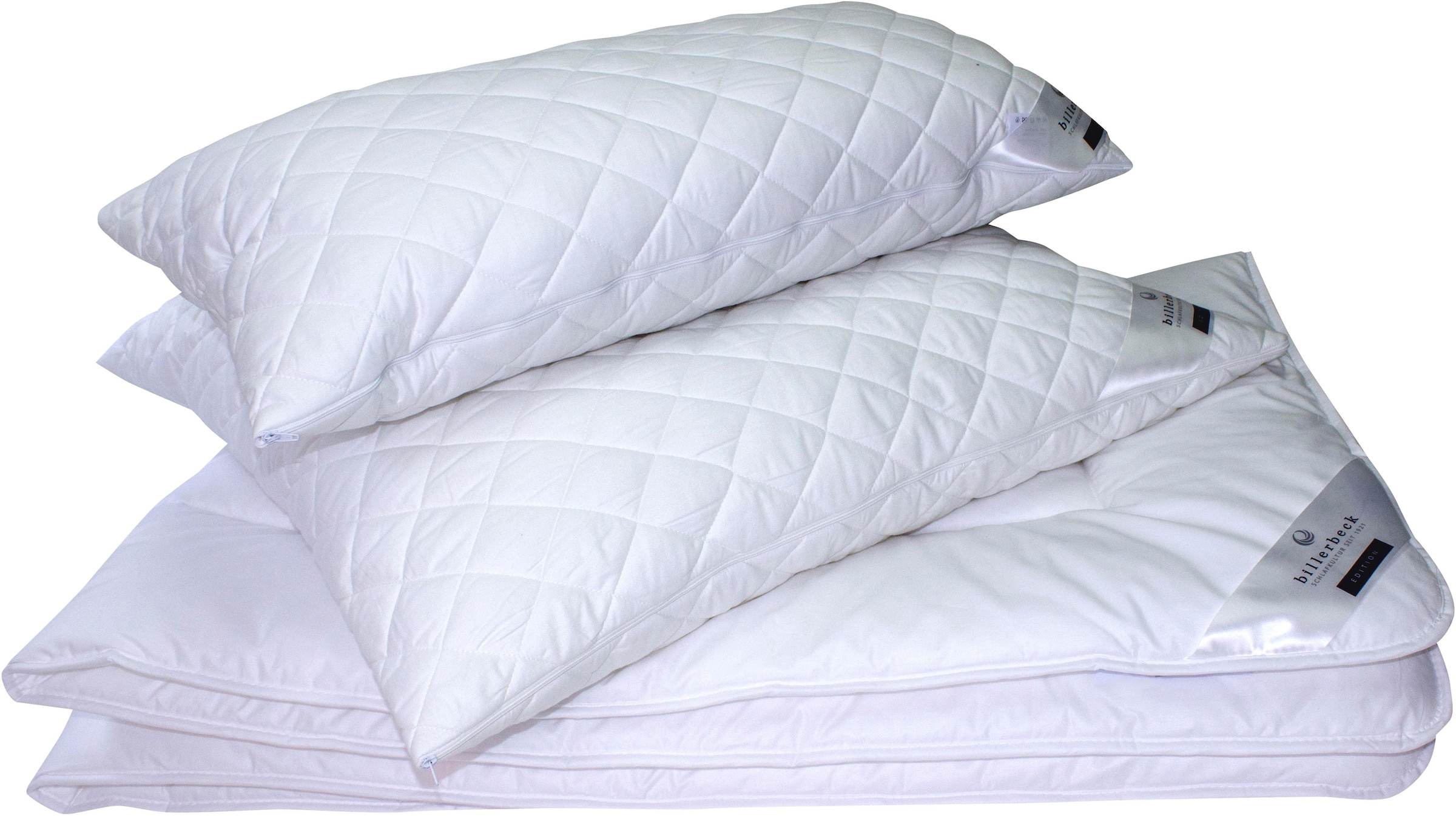 billerbeck Microfaserkissen "Emelie, Kissen made in Germany, Kuscheliges Faserkissen" Füllung: 70% Polyester, & 30% Lyocell TENCEL™ 1 Stk. tlg. mit separat waschbarer und Aloe-Vera veredeltem Bezug