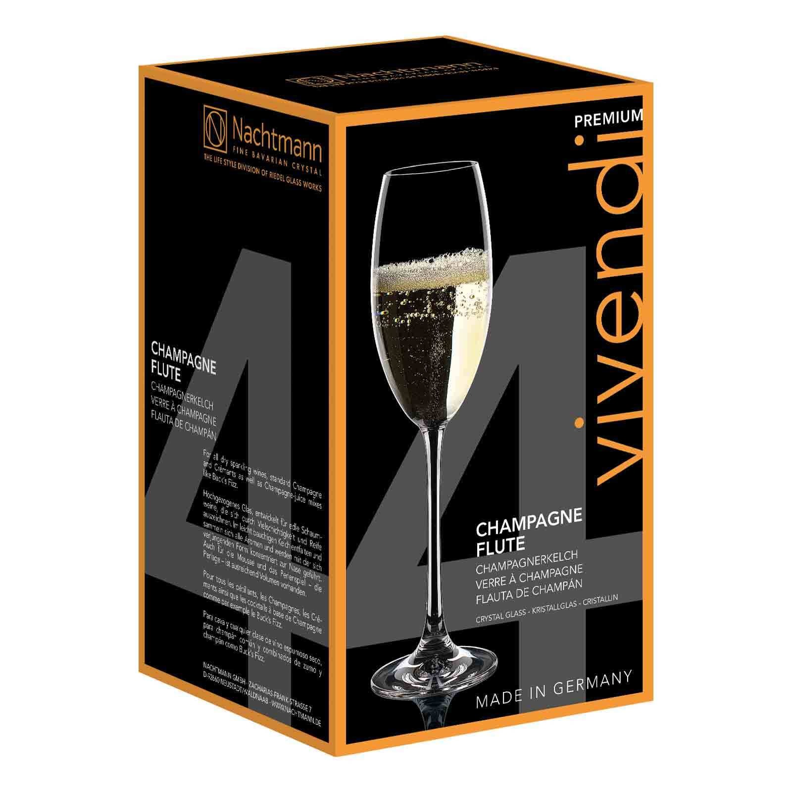 Nachtmann Champagnerglas »Champagnergläser Vivendi 272 ml 4er Set transparent«