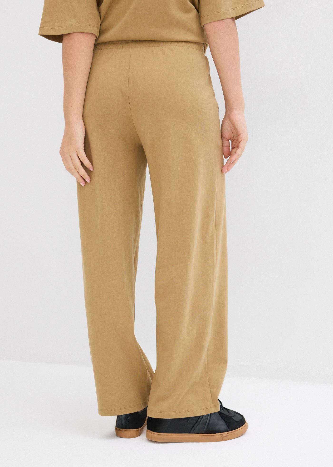 bonprix Jerseyhose aus Baumwolle, lockere Passform, weites Bein, Casual Sti günstig online kaufen