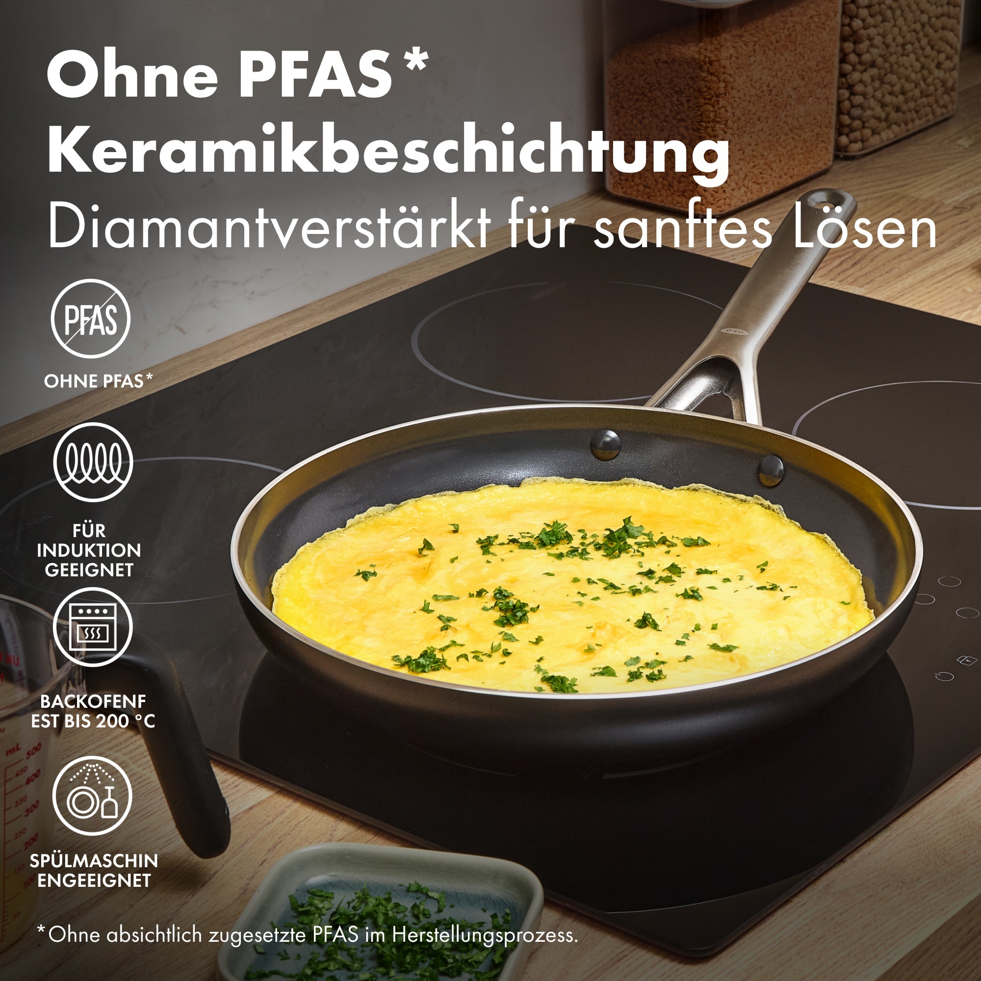 OXO Good Grips Bratpfanne »Antihaft Agility Bratpfannen-Set – 24 & 28 cm« Aluminium Set, 2 tlg. 2 Pfannen, im Alltag mühelos gemacht