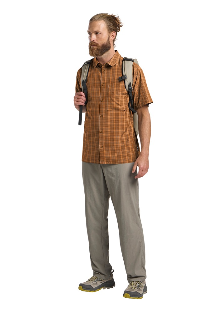 Jack Wolfskin Meseta Shirt M Men Short Sleeve Autumnleaves M 2