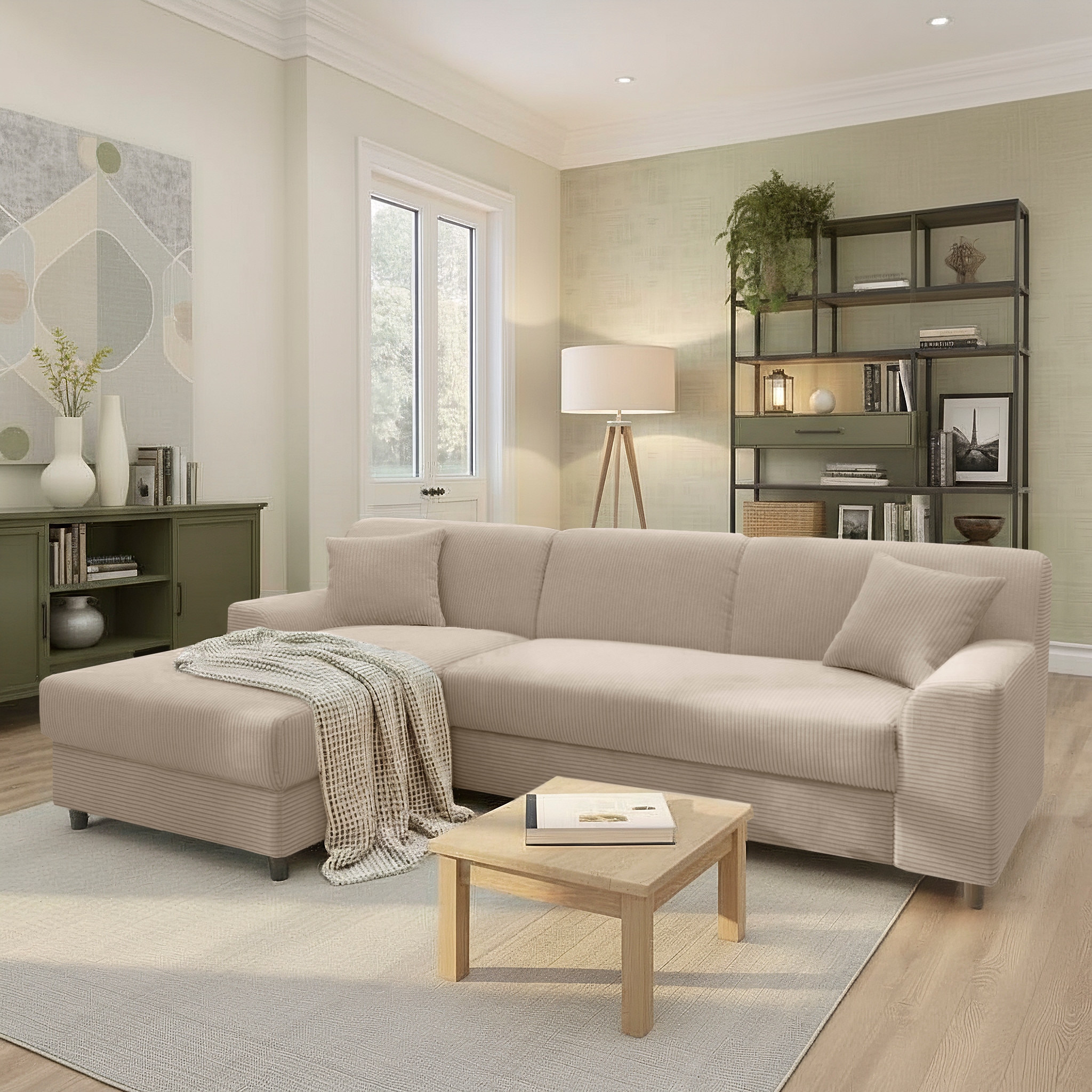 DOMO collection Ecksofa "Turah 2, Cord oder Luxus-Microfaser, mit Federkern günstig online kaufen