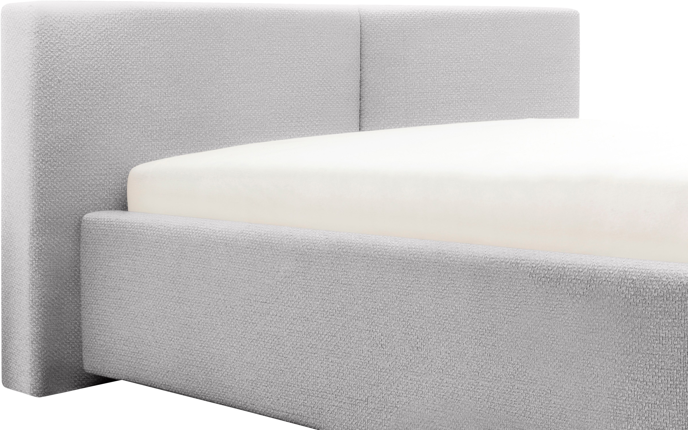 meise.möbel Polsterbett »Cube wahlweise mit Matratze und Bettkasten«, extra flaches Kopfteil, erhältlich in den Breiten 140cm, 160cm & 180cm