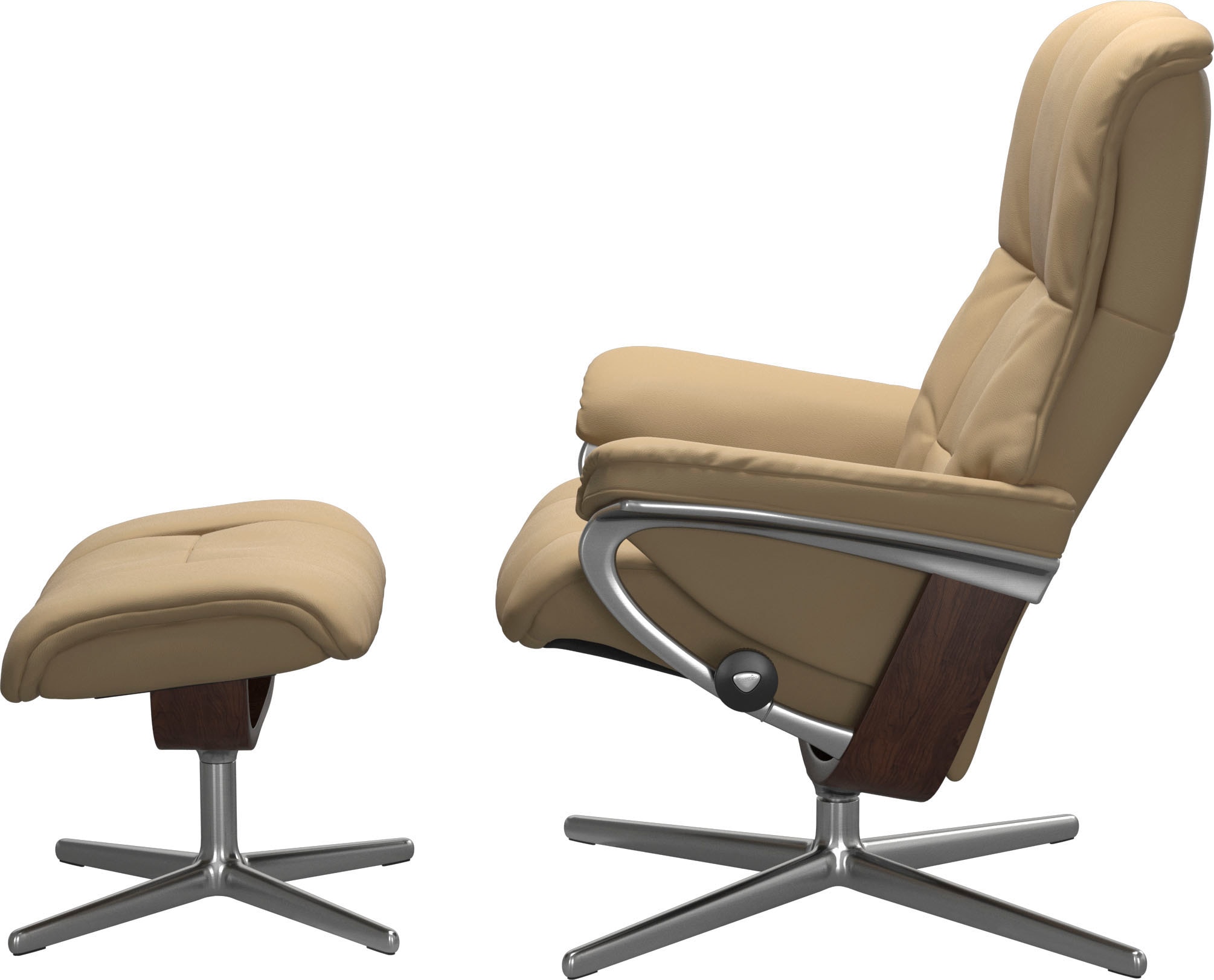 Stressless® Fußhocker »Mayfair«, mit Cross Base, Größe S, M & L, Holzakzent Braun