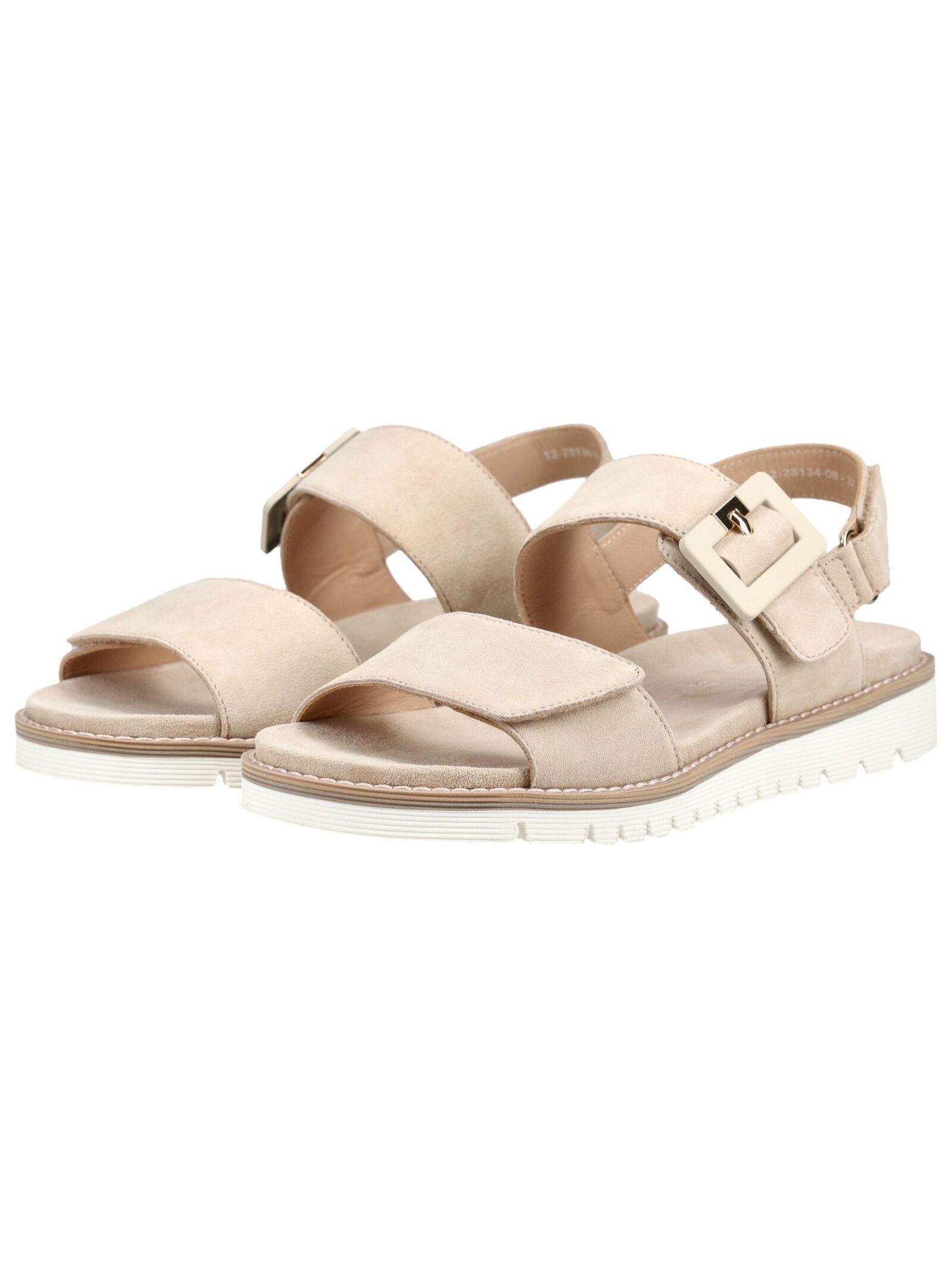 Pantolette ARA "Ara Sandalen Veloursleder", Herren, Gr. 40, beige, Veloursleder, Schuhe Pantolette 3