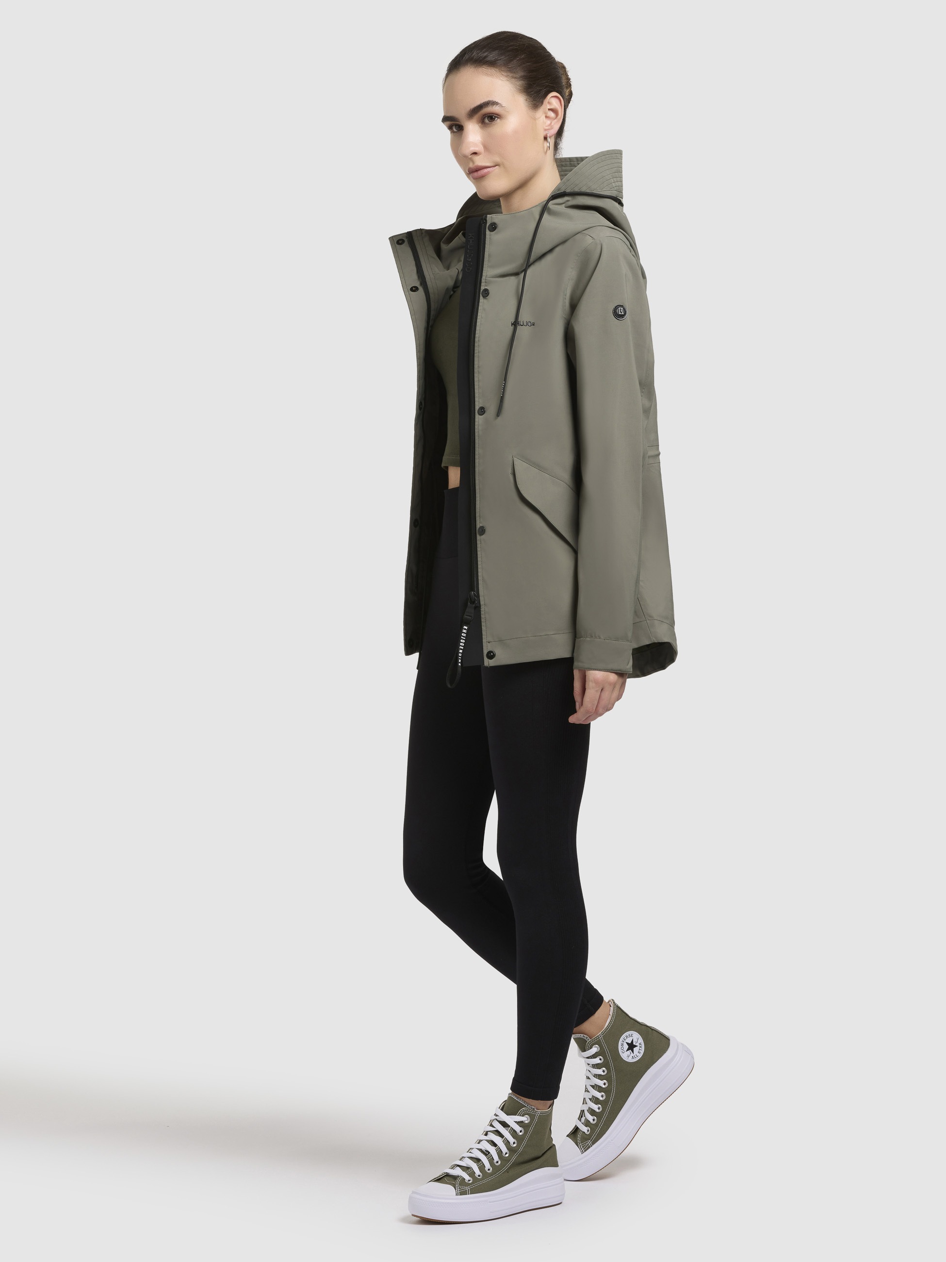 khujo Regenjacke »SANG«, mit Kapuze